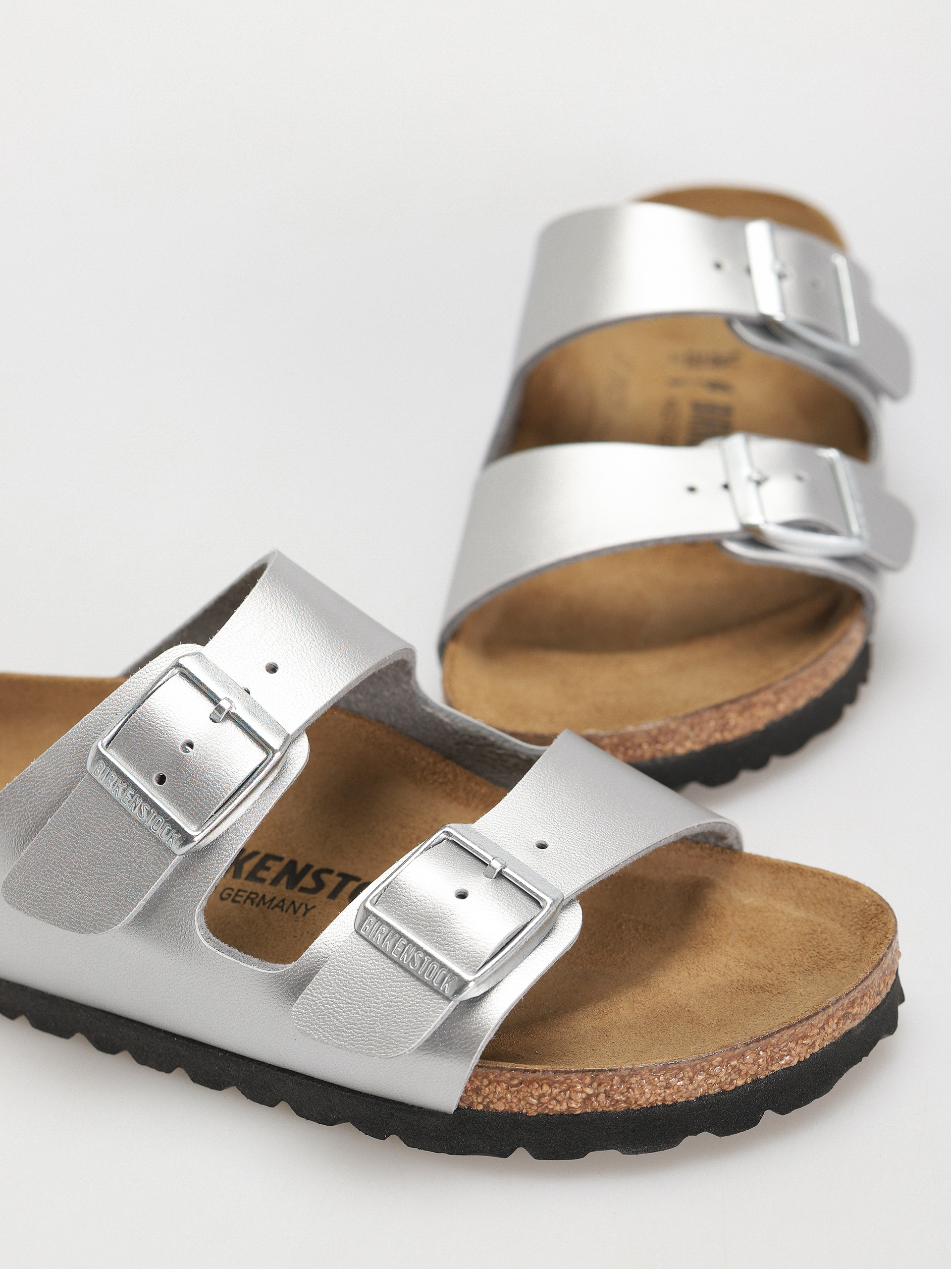 Klapki Birkenstock Arizona Birko Flor Narrow Wmn (silver)
