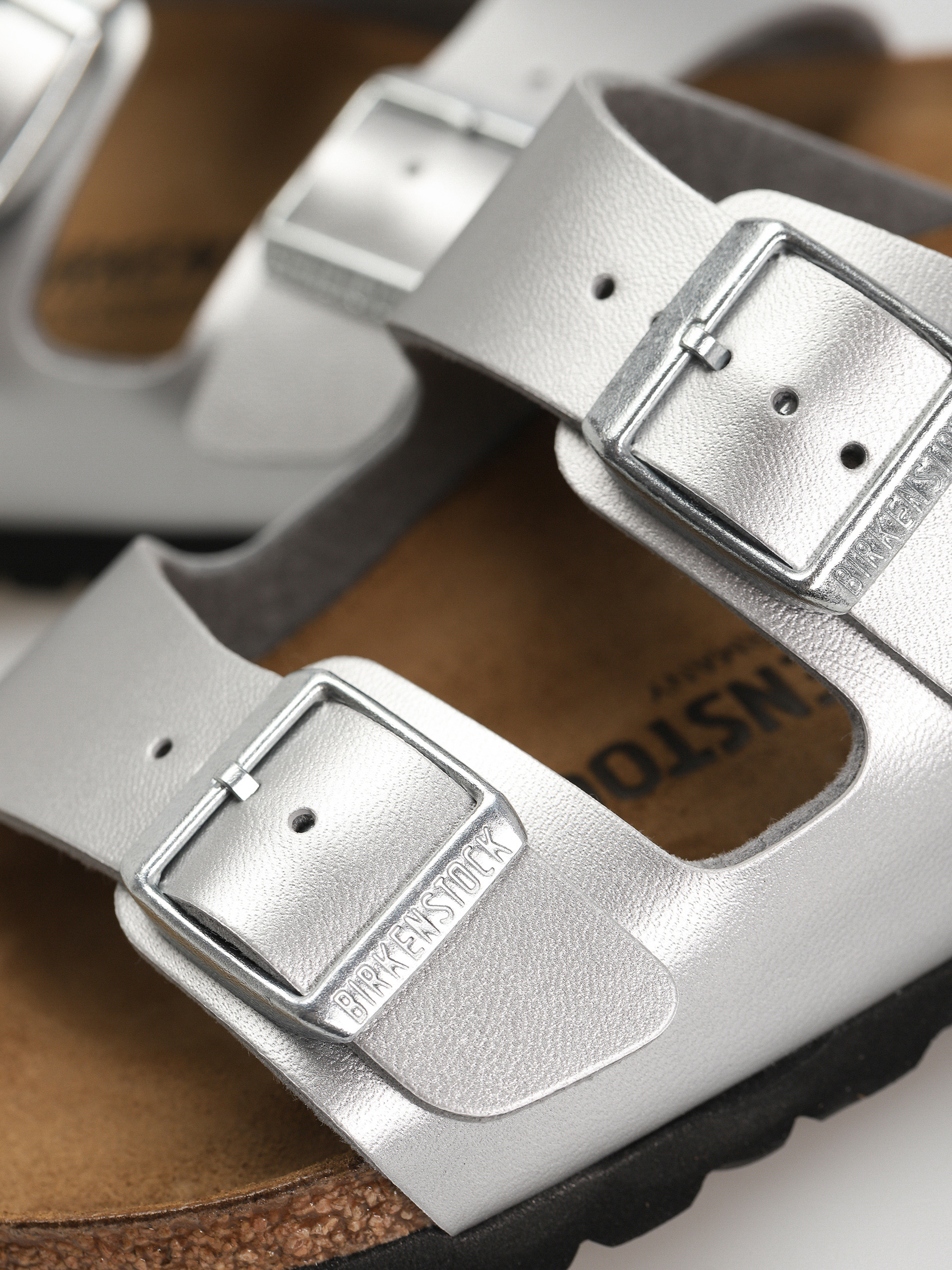 Klapki Birkenstock Arizona Birko Flor Narrow Wmn (silver)