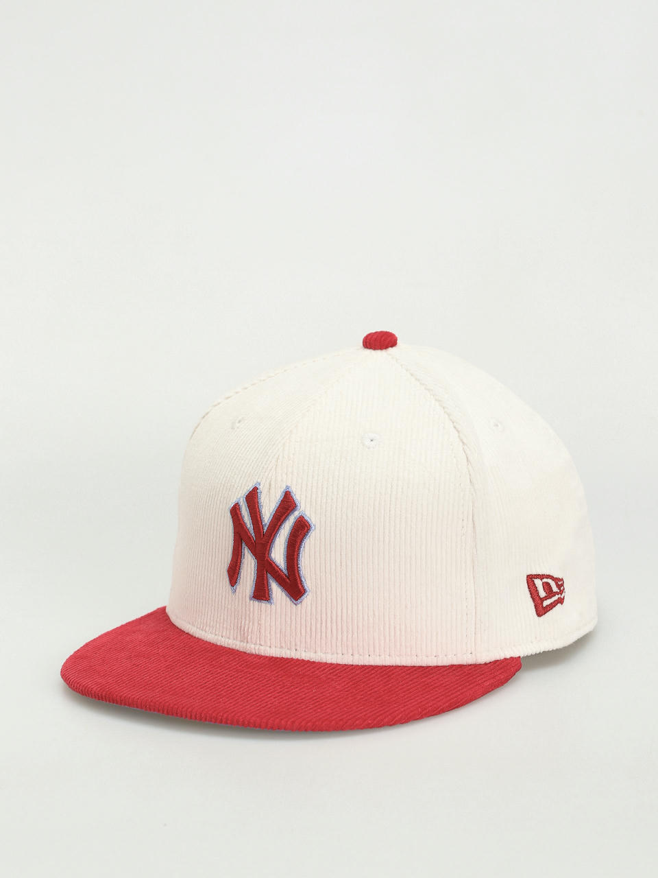 Czapka z daszkiem New Era Cord 59Fifty New York Yankees (off white/red)