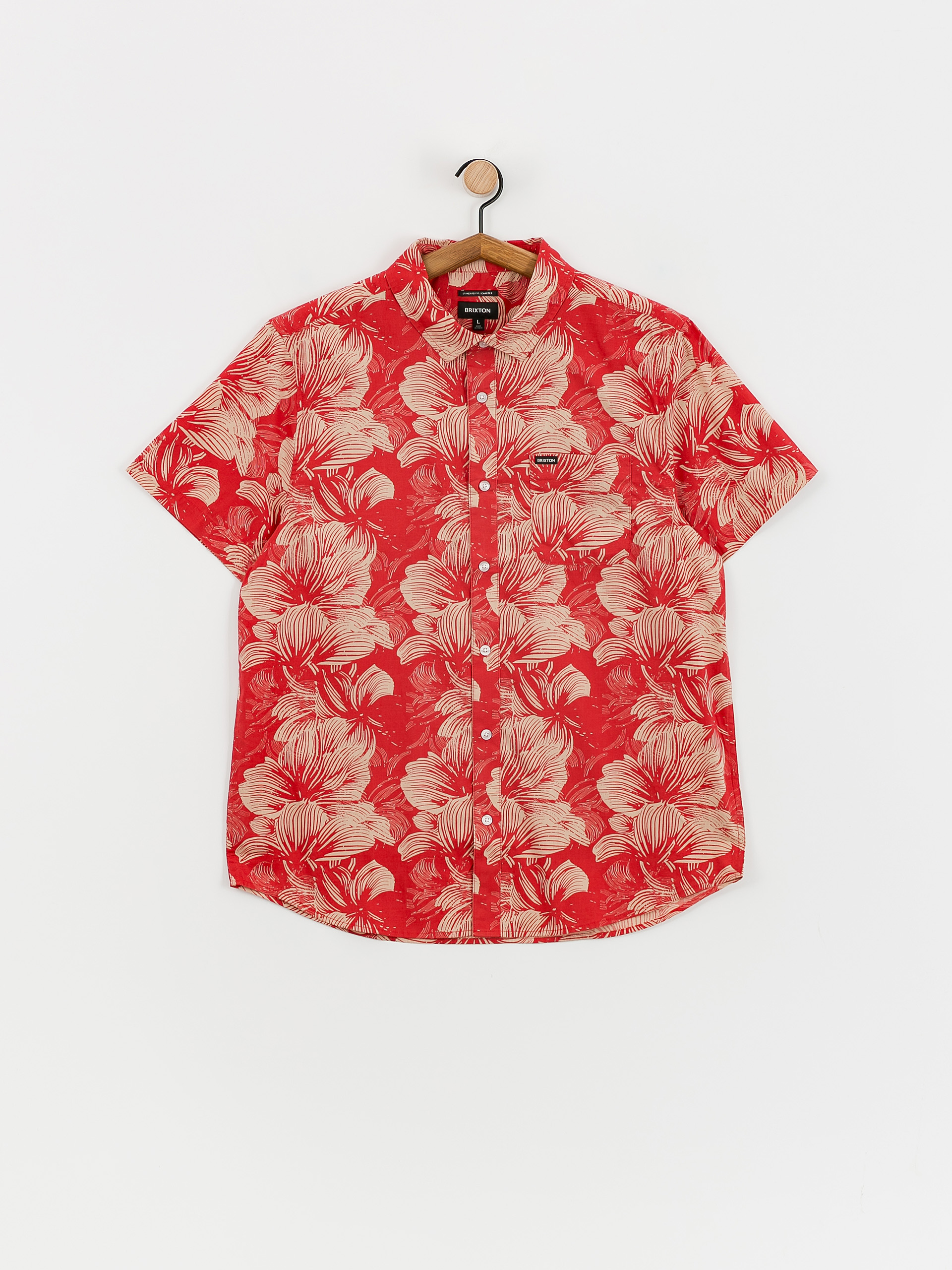 Koszula Brixton Charter Print (casa red/oatmilk floral)