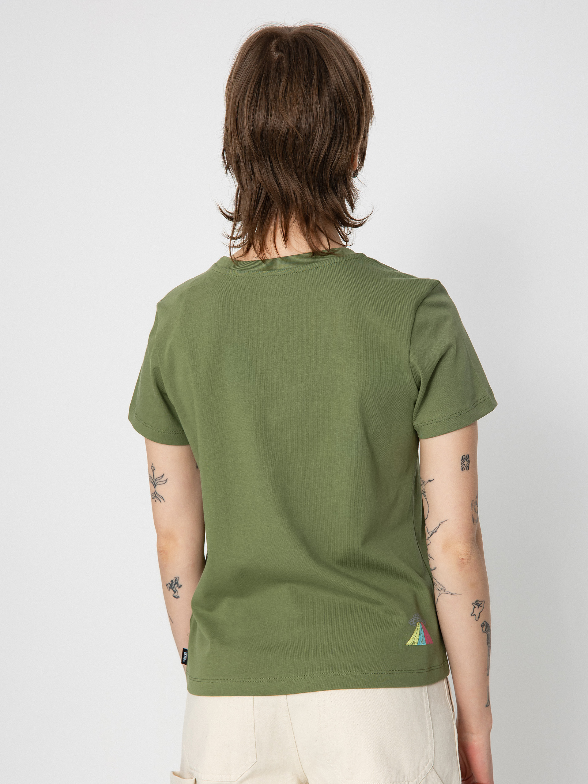 T-shirt Vans Skull Saucer Crew Wmn (olivine)