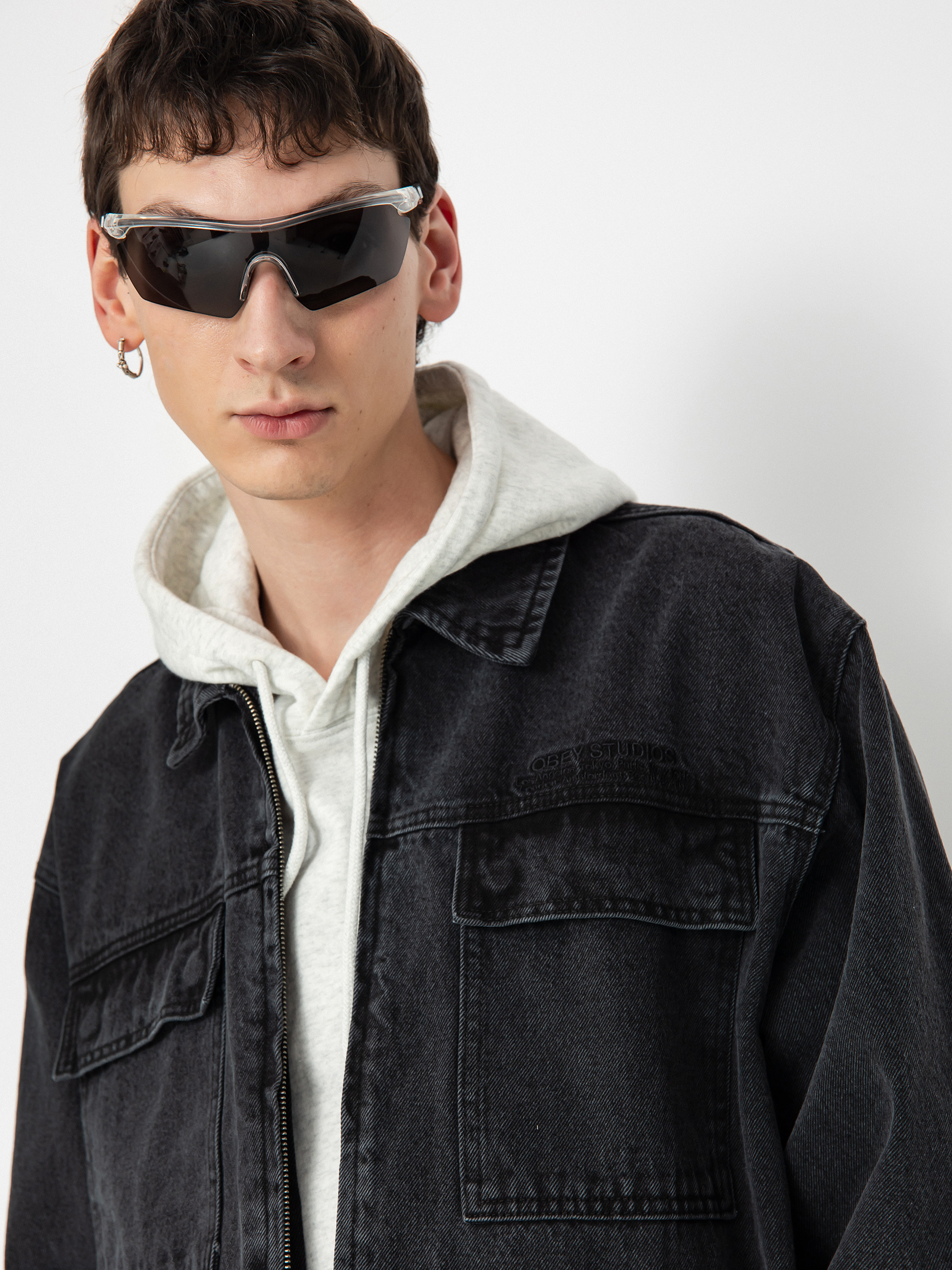 Kurtka OBEY Easton (faded black)