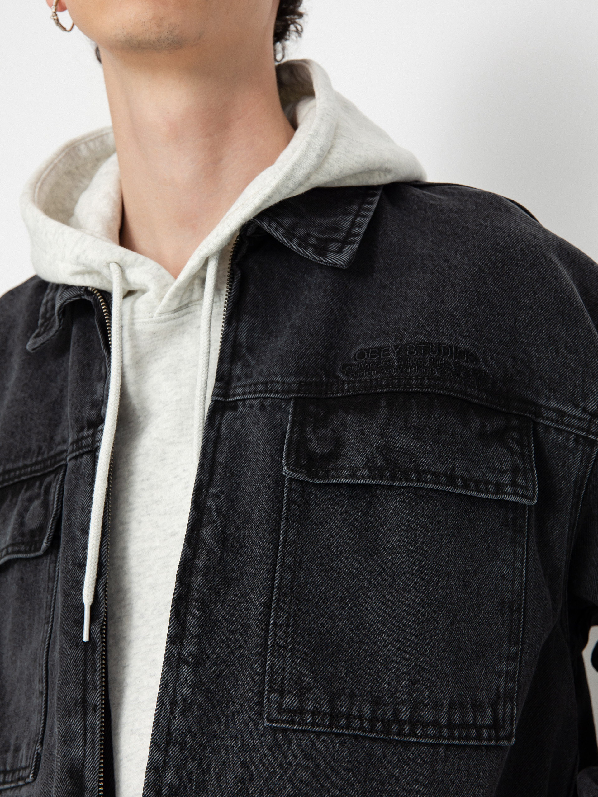 Kurtka OBEY Easton (faded black)