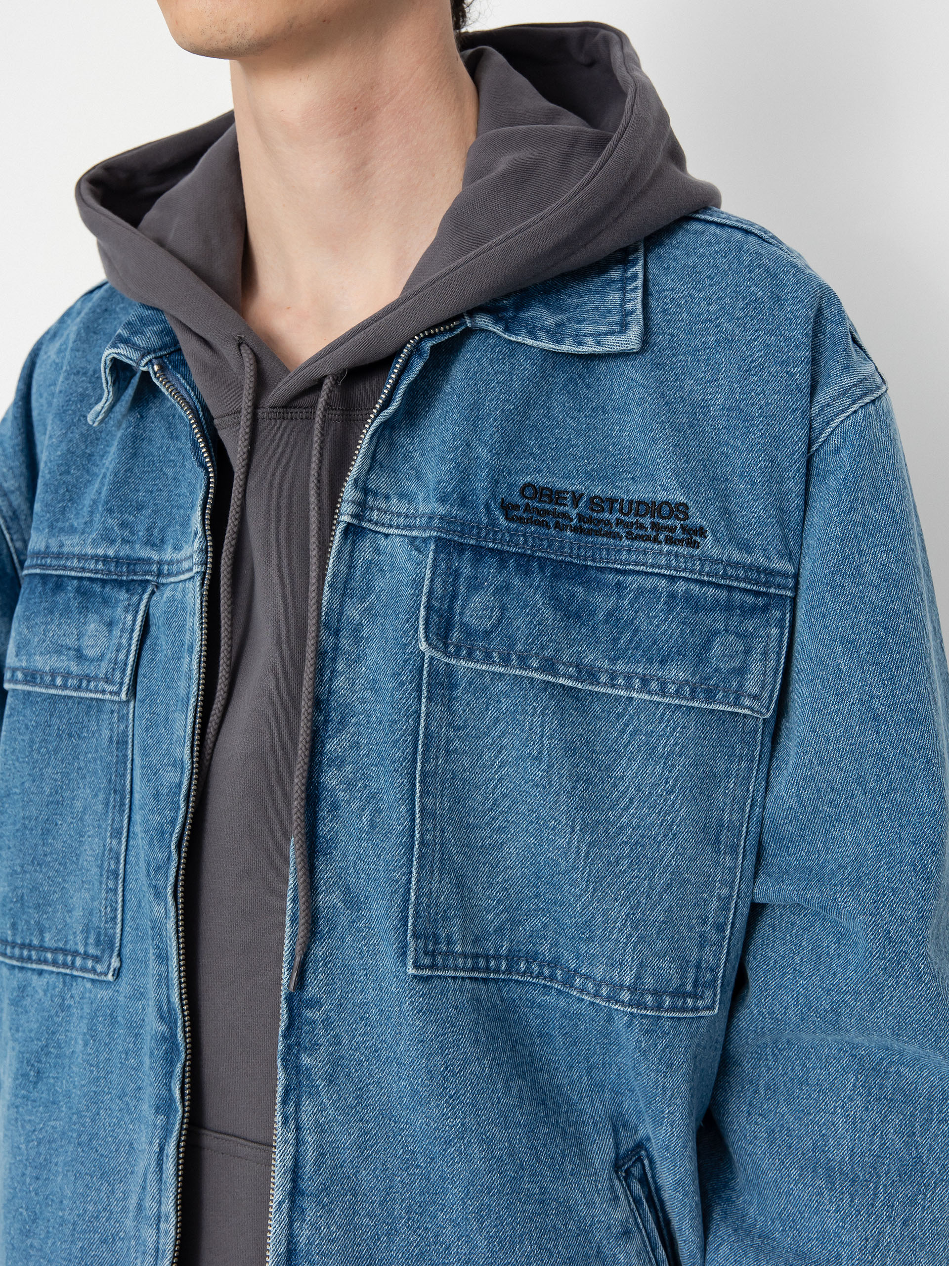 Kurtka OBEY Easton (light indigo)