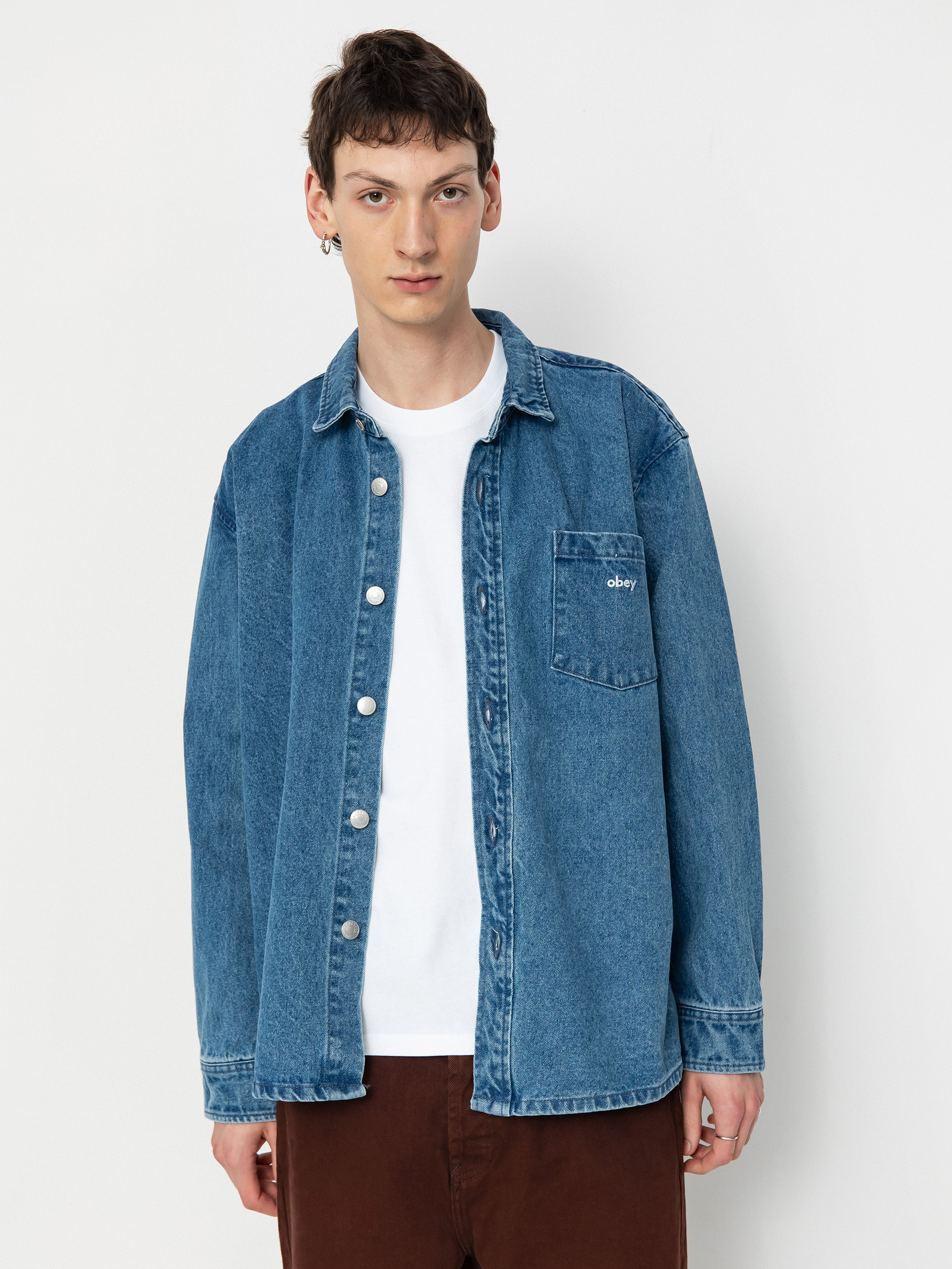 Koszula OBEY Magnolia (light indigo)