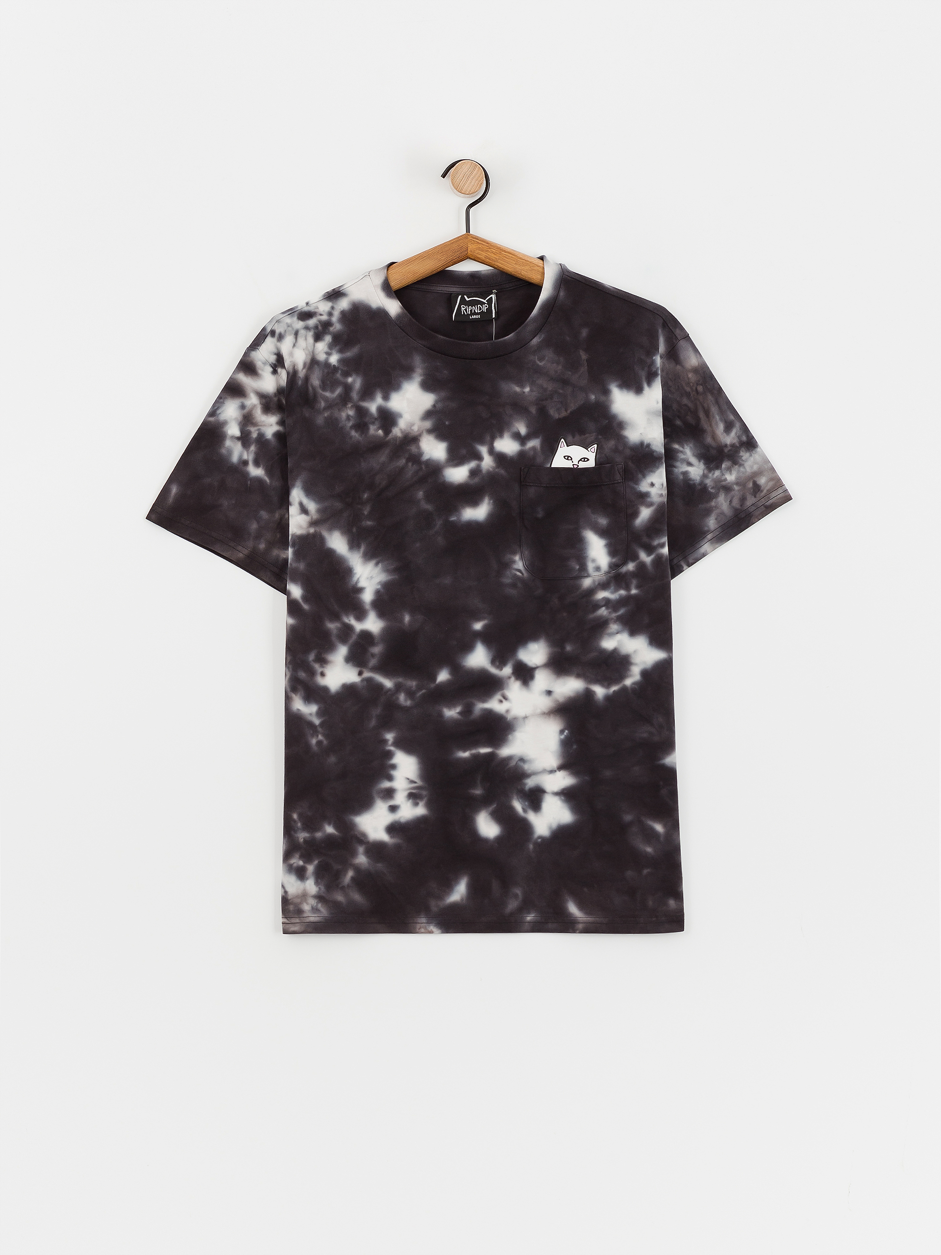 T-shirt RipNDip Lord Nermal Pocket (black lightning wash)