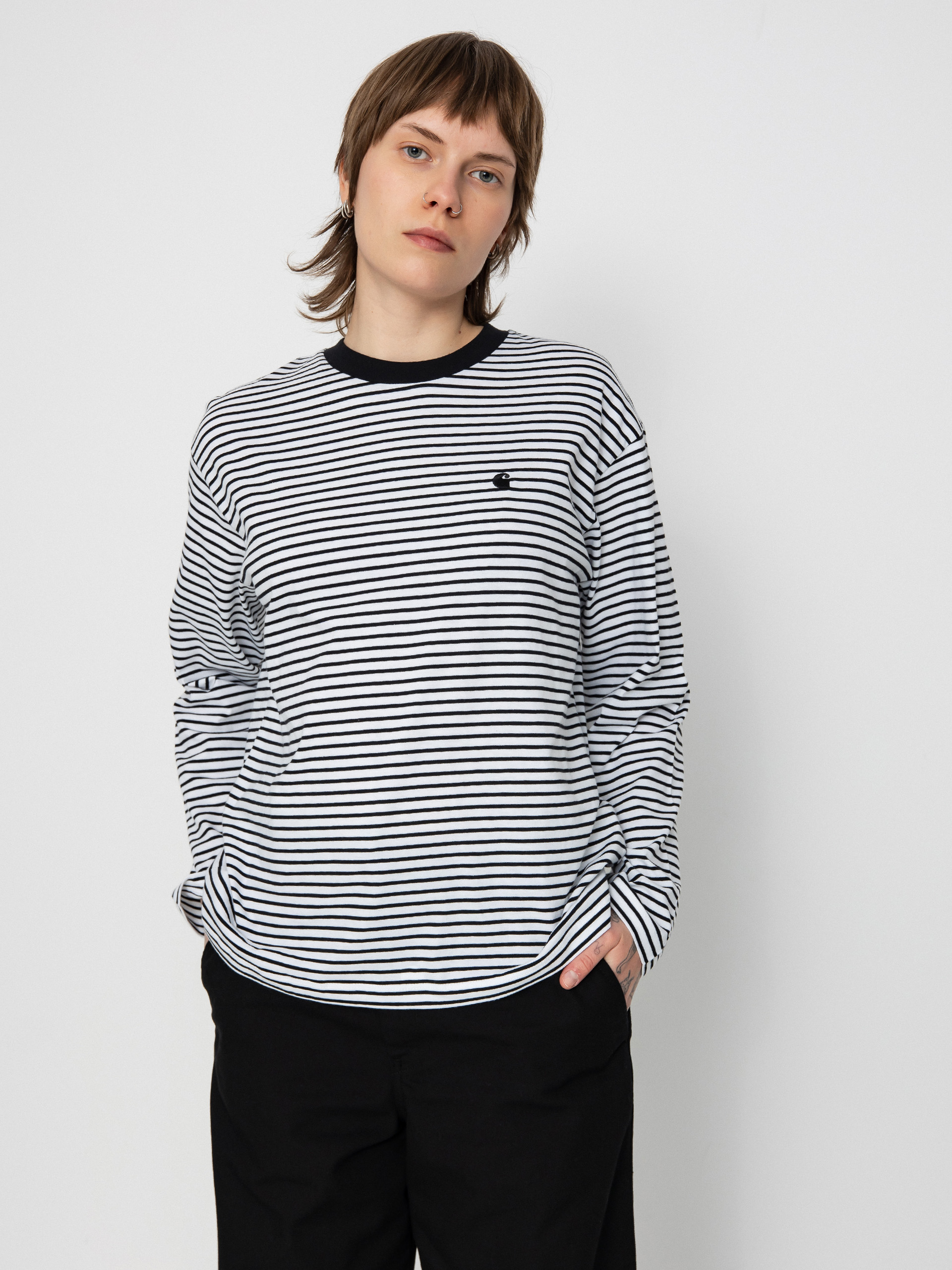 Longsleeve Carhartt WIP Coleen Wmn (coleen stripe/white/black)