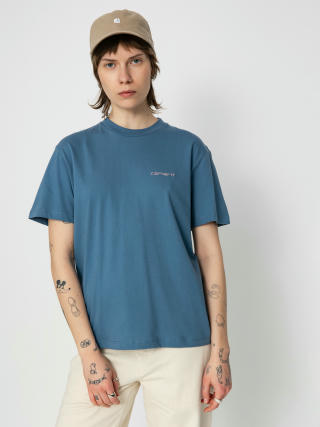 T-shirt Carhartt WIP Script Embroidery Wmn (sorrent/glassy pink)