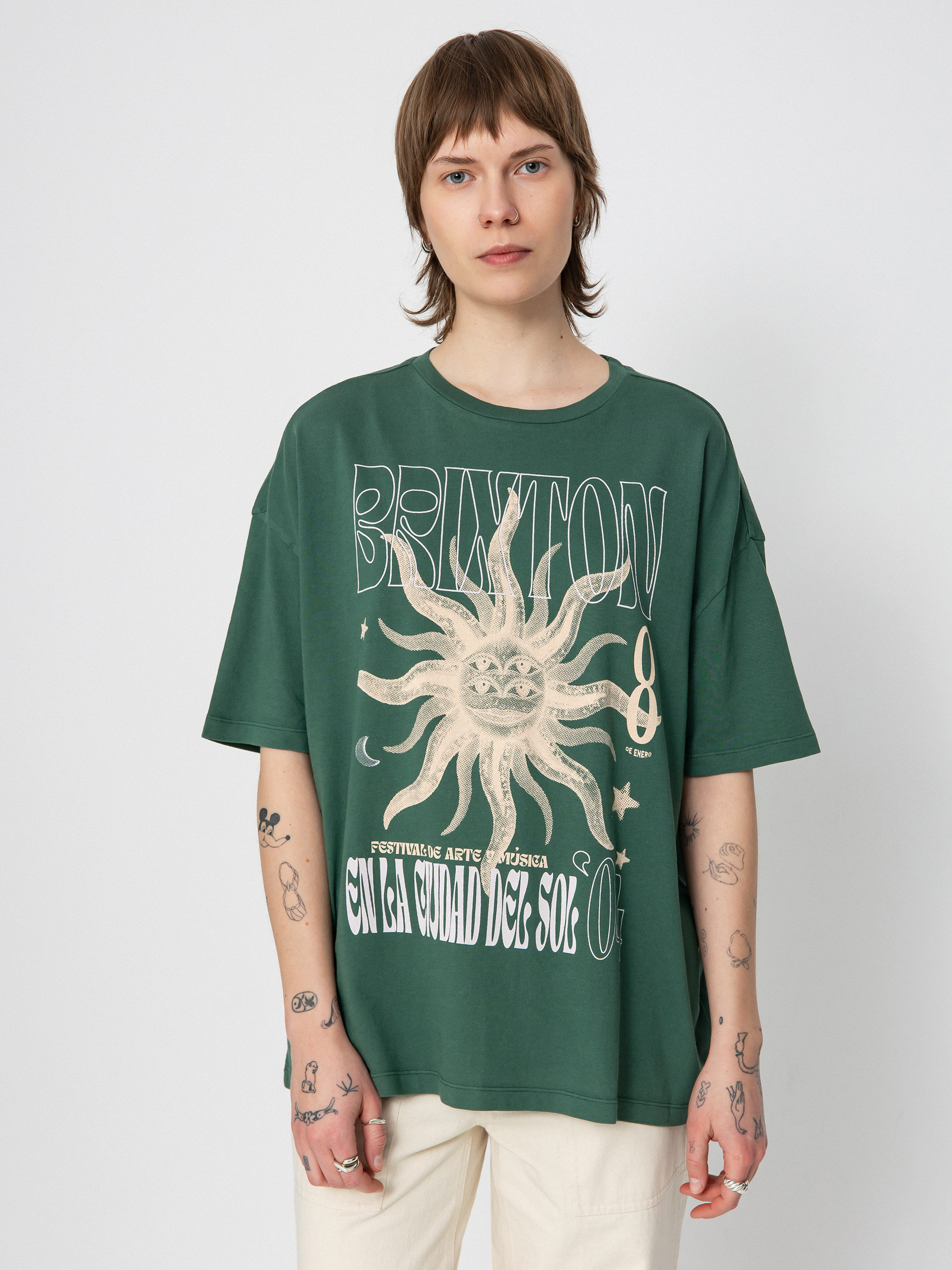 T-shirt Brixton El Festival Oversized Bf Wmn (trekking green)