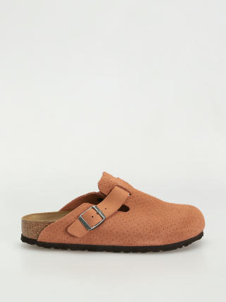 Klapki Birkenstock Boston Suede Embossed Narrow Wmn (emboss dots burnt orange)