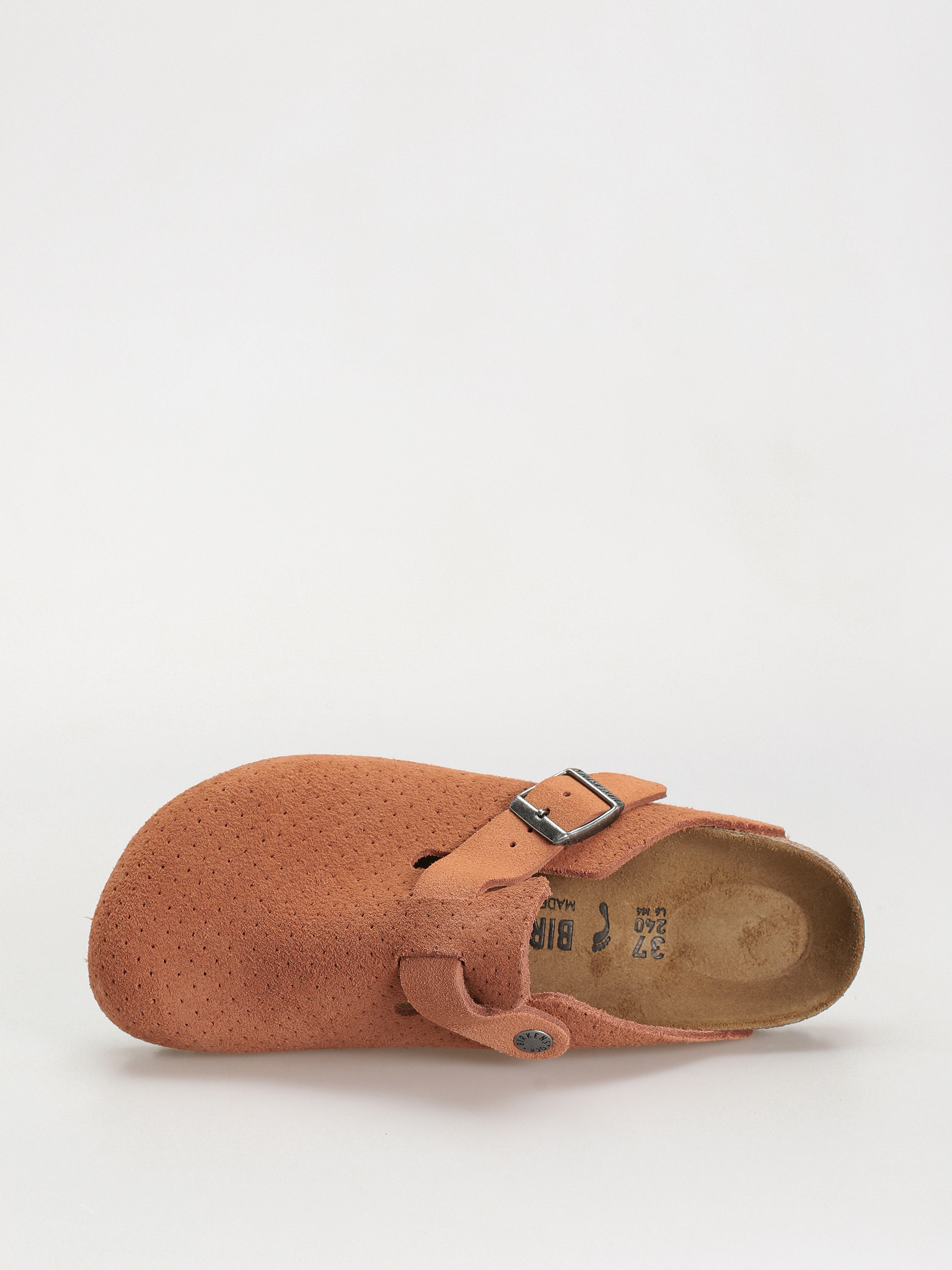 Klapki Birkenstock Boston Suede Embossed Narrow Wmn (emboss dots burnt orange)