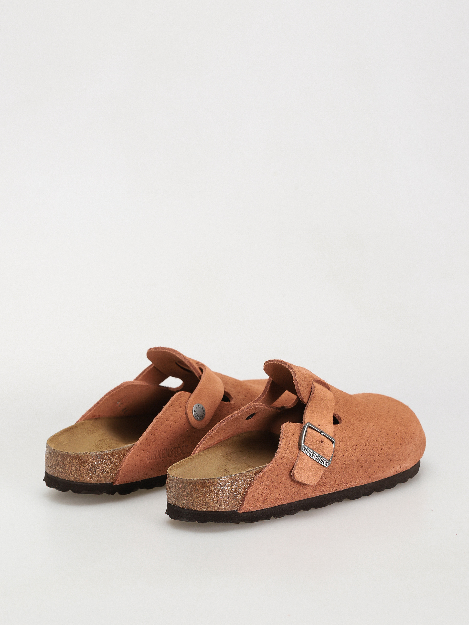 Klapki Birkenstock Boston Suede Embossed Narrow Wmn (emboss dots burnt orange)