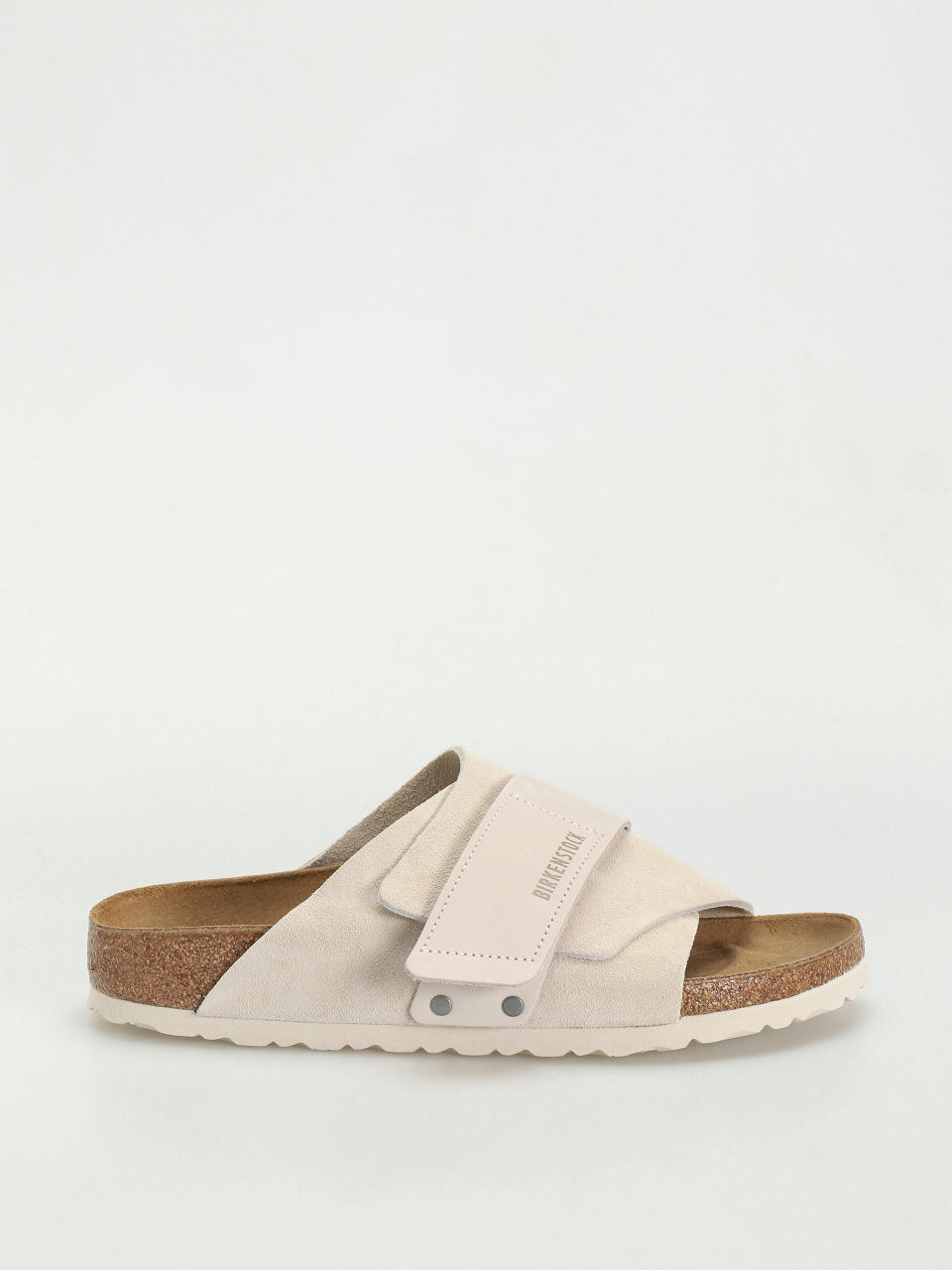 Klapki Birkenstock Kyoto Nubuck Suede Leather Narrow Wmn (antique white)