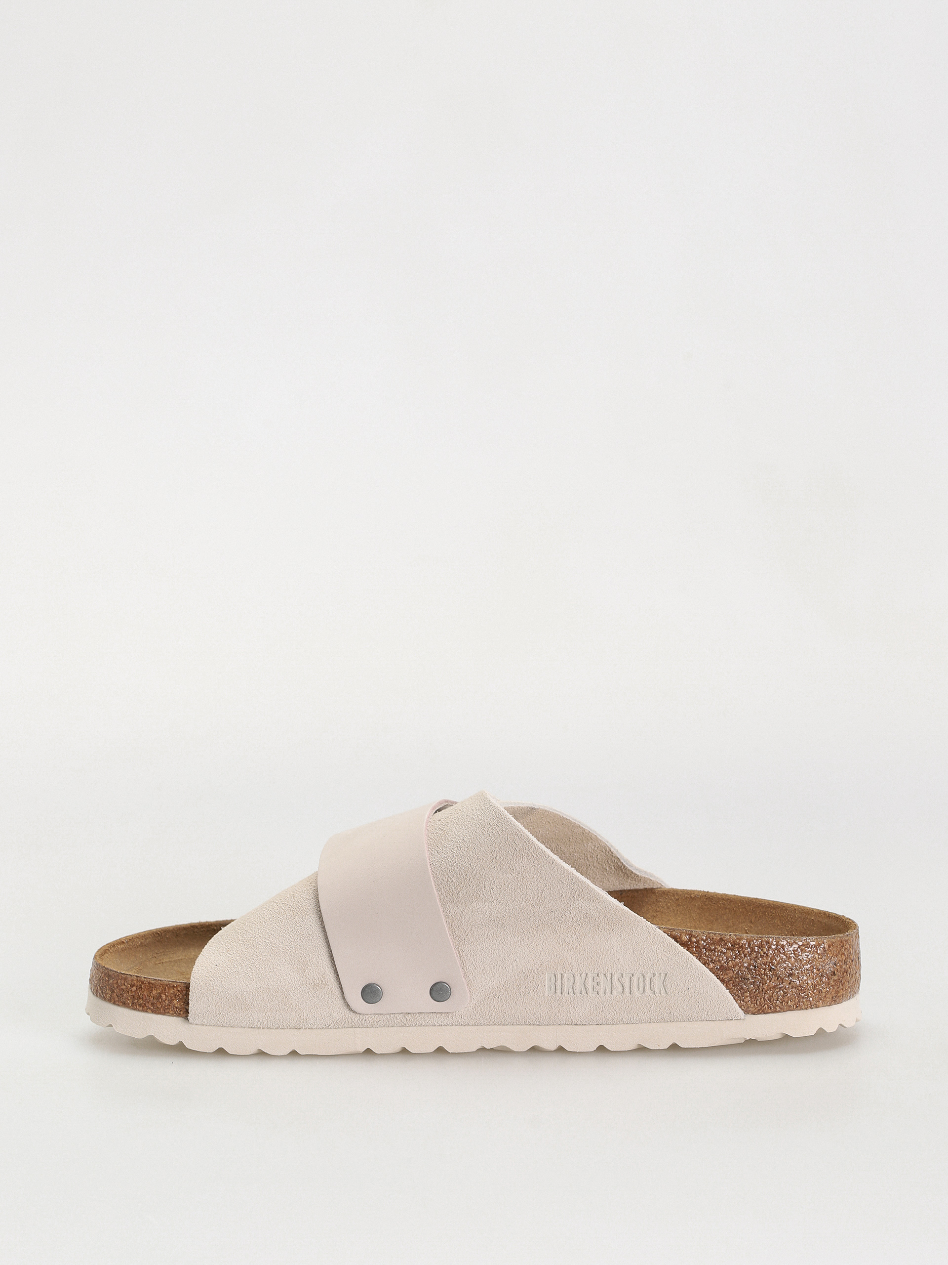Klapki Birkenstock Kyoto Nubuck Suede Leather Narrow Wmn (antique white)