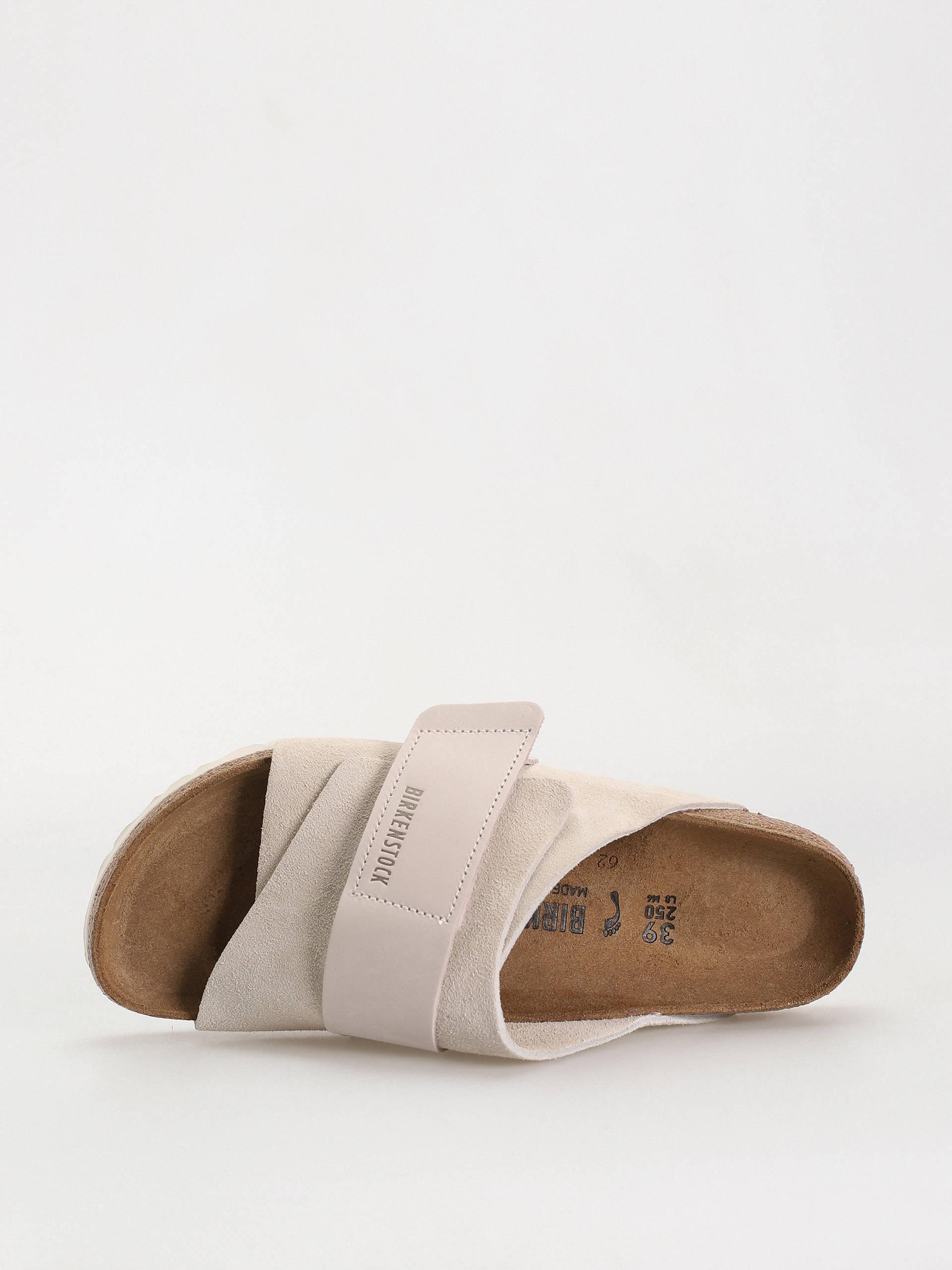 Klapki Birkenstock Kyoto Nubuck Suede Leather Narrow Wmn (antique white)