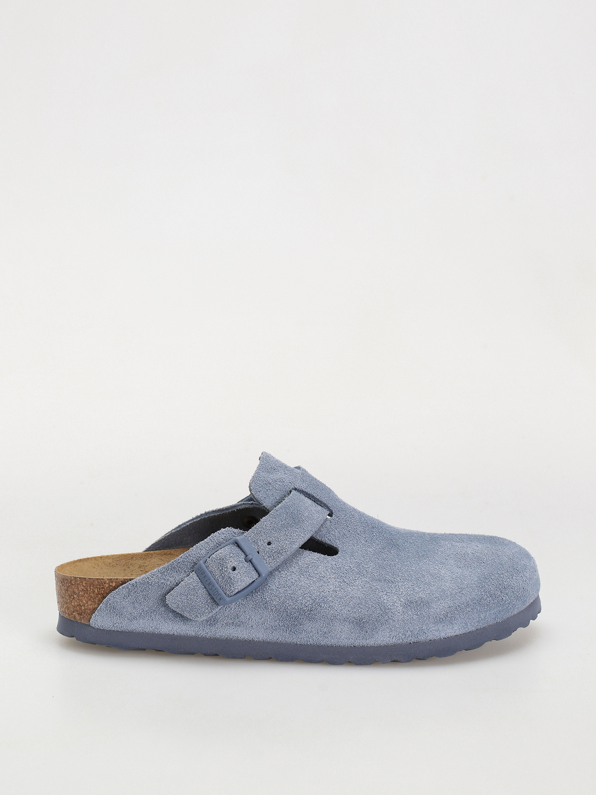 Klapki Birkenstock Boston Suede Leather Narrow Wmn (elemental blue)