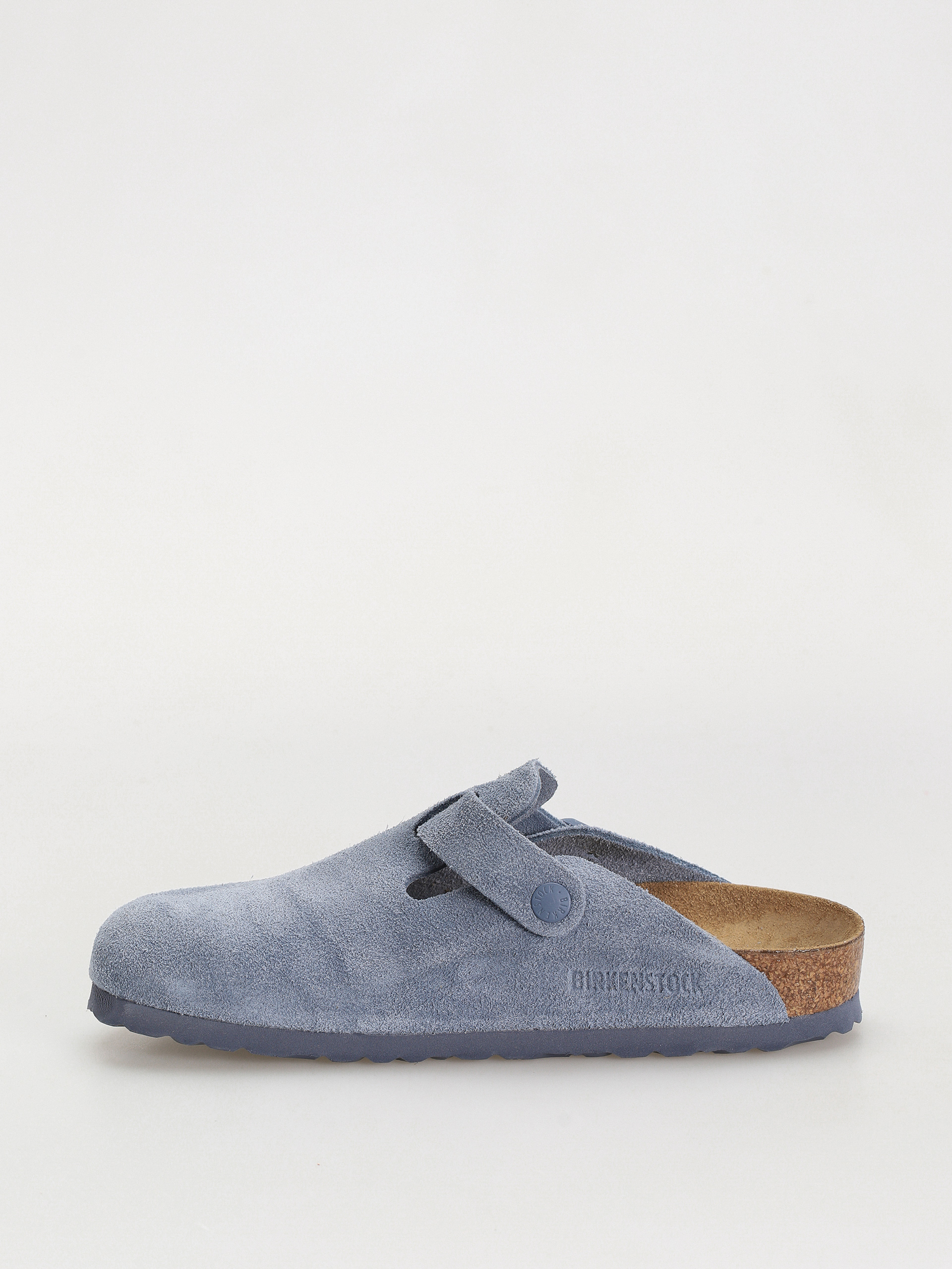 Klapki Birkenstock Boston Suede Leather Narrow Wmn (elemental blue)