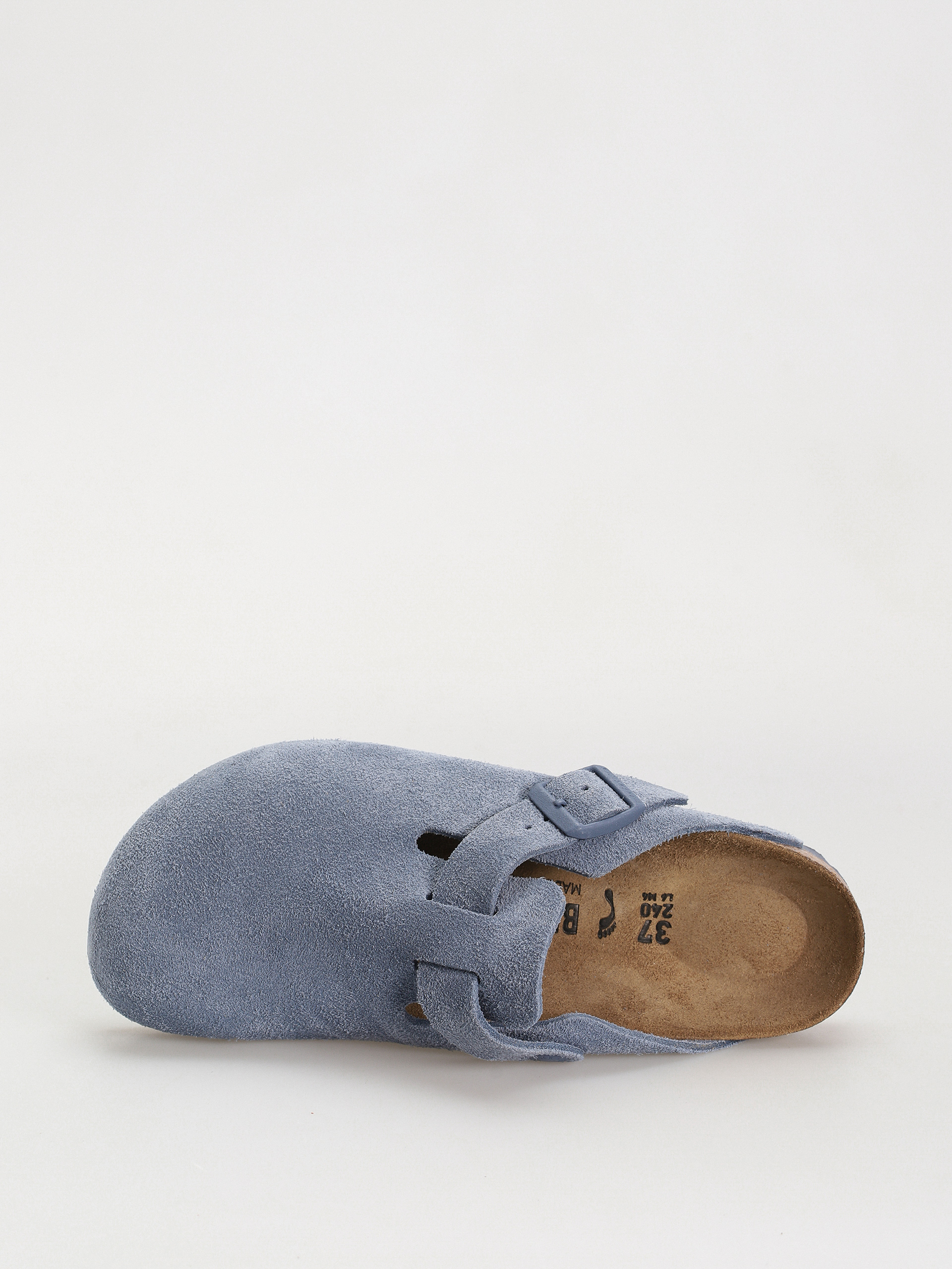 Klapki Birkenstock Boston Suede Leather Narrow Wmn (elemental blue)