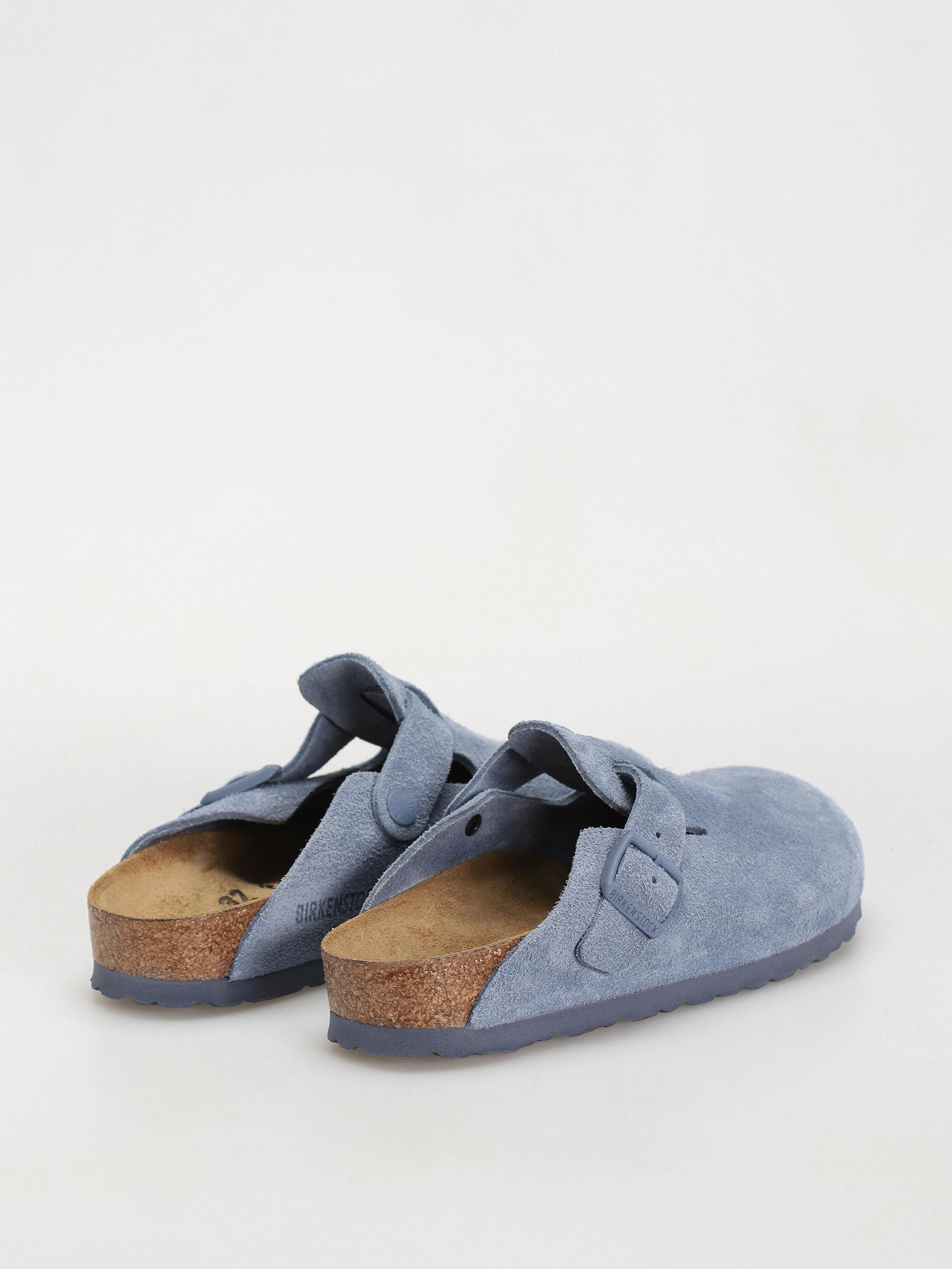 Klapki Birkenstock Boston Suede Leather Narrow Wmn (elemental blue)