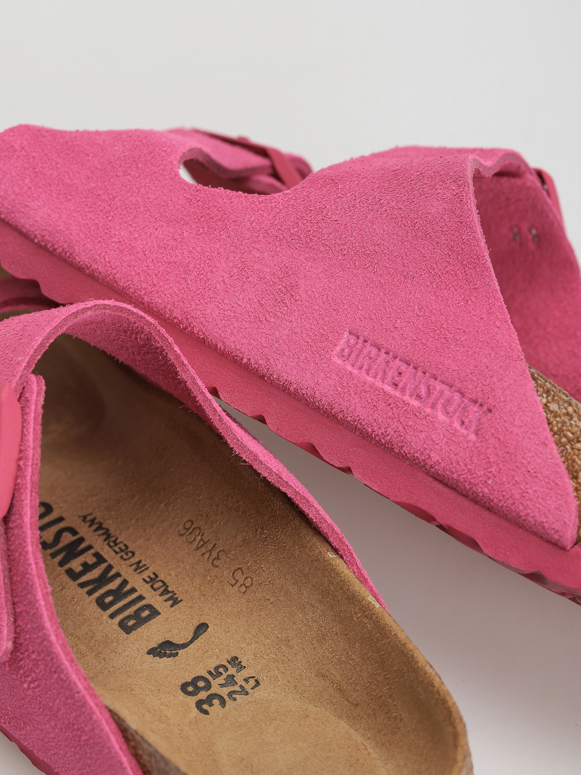 Klapki Birkenstock Arizona Suede Leather Narrow Wmn (fuchsia tulip)
