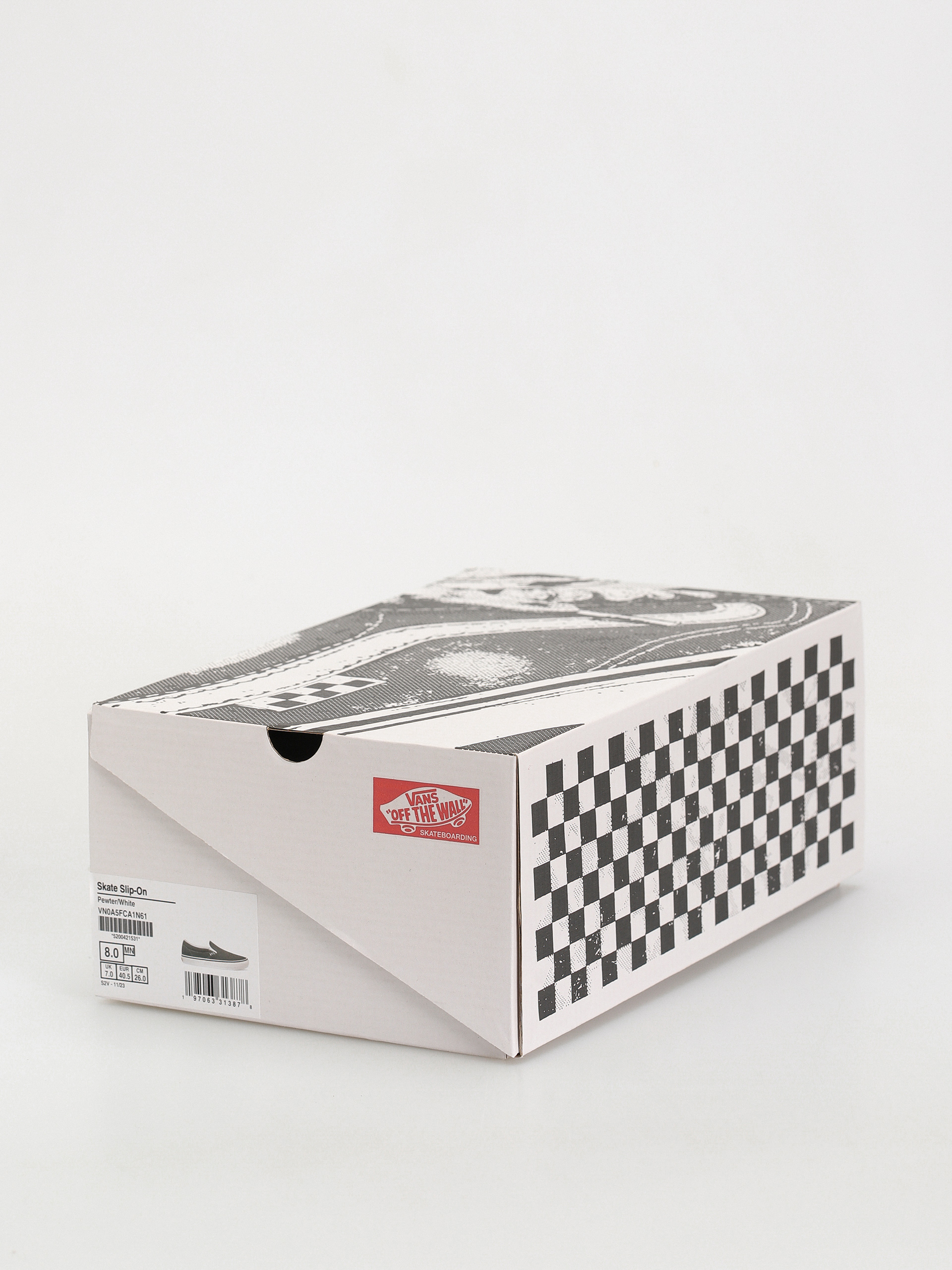 Buty Vans Skate Slip On (pewter/white)