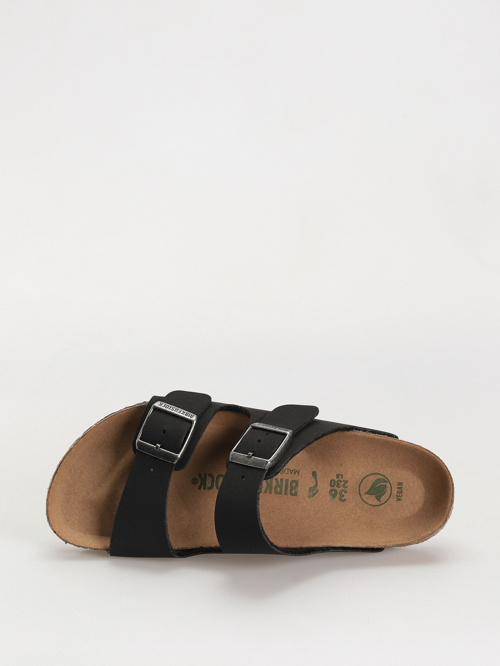 Klapki Birkenstock Arizona Birko Flor Nubuck Narrow Wmn (black)