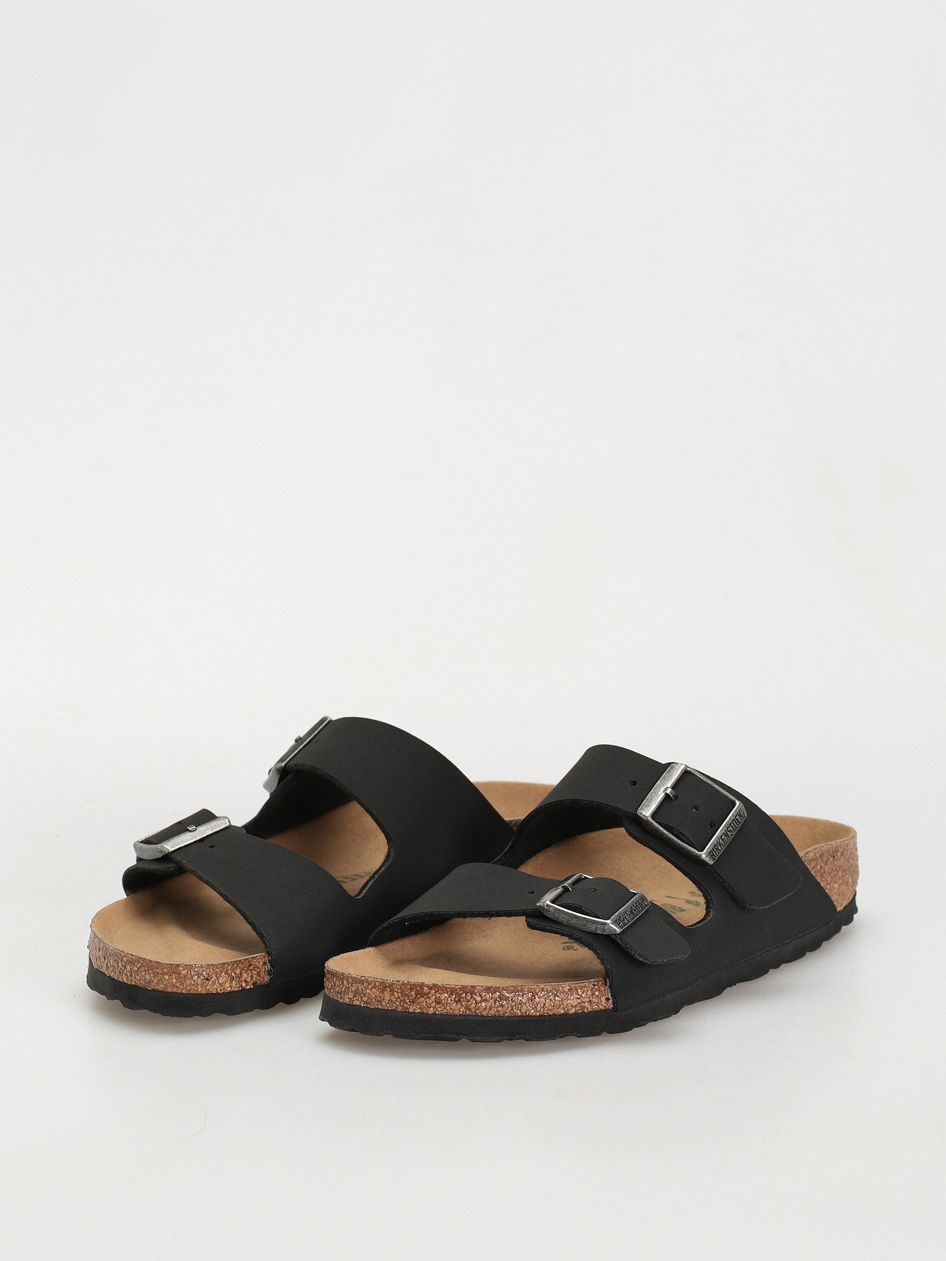 Klapki Birkenstock Arizona Birko Flor Nubuck Narrow Wmn (black)
