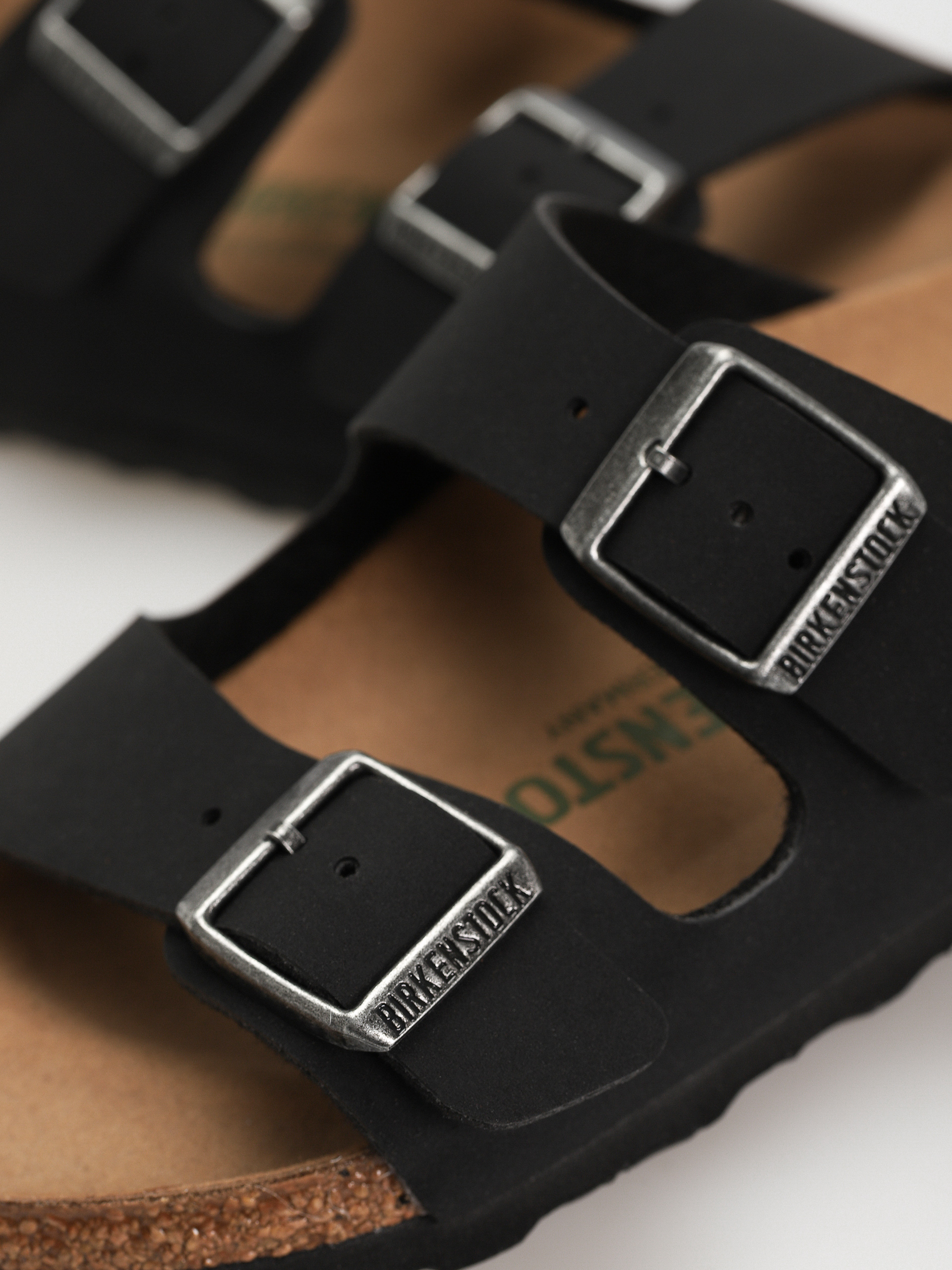 Klapki Birkenstock Arizona Birko Flor Nubuck Narrow Wmn (black)