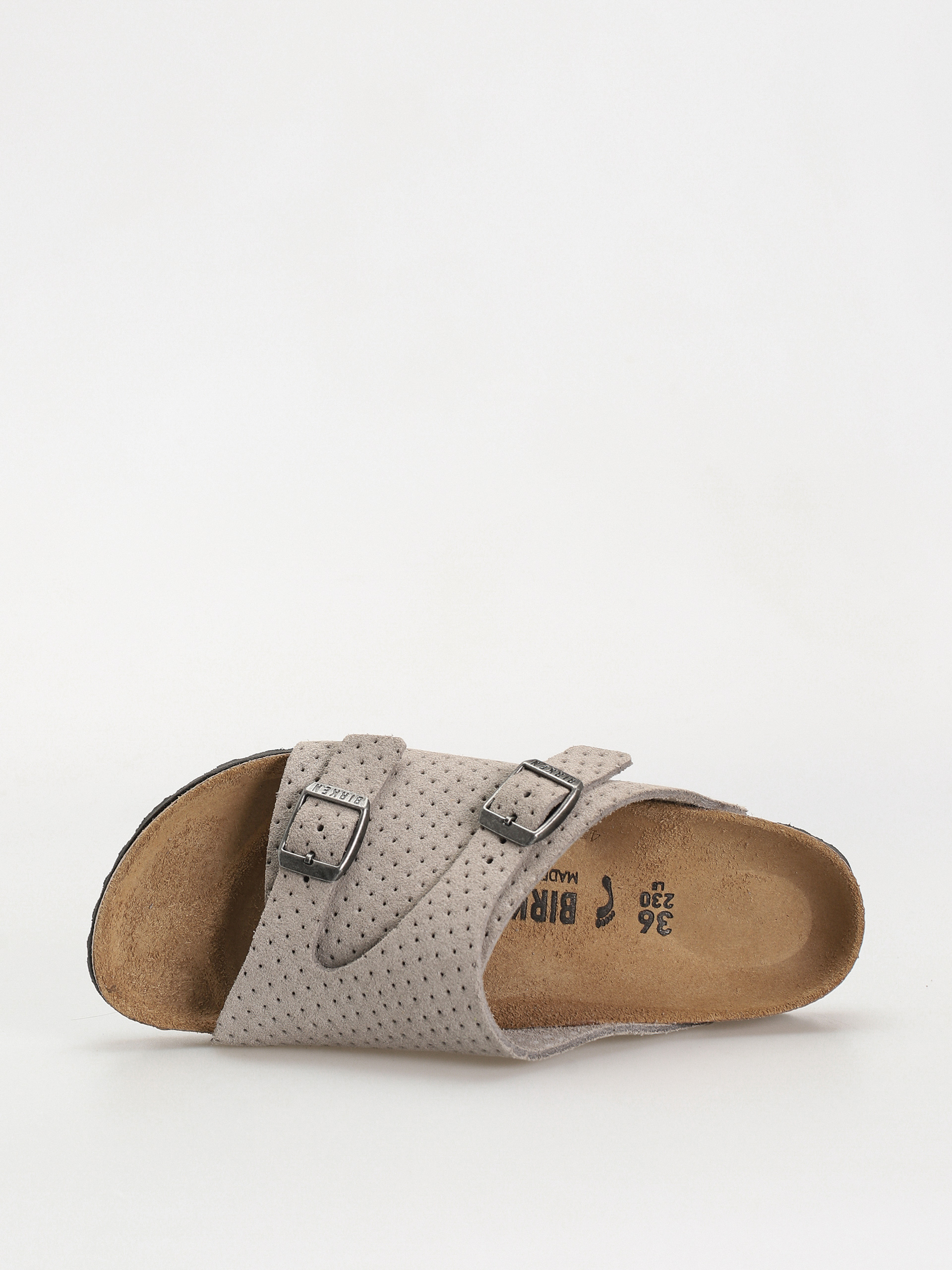 Klapki Birkenstock Zurich Suede Embossed Narrow Wmn (emboss dots stone coin)