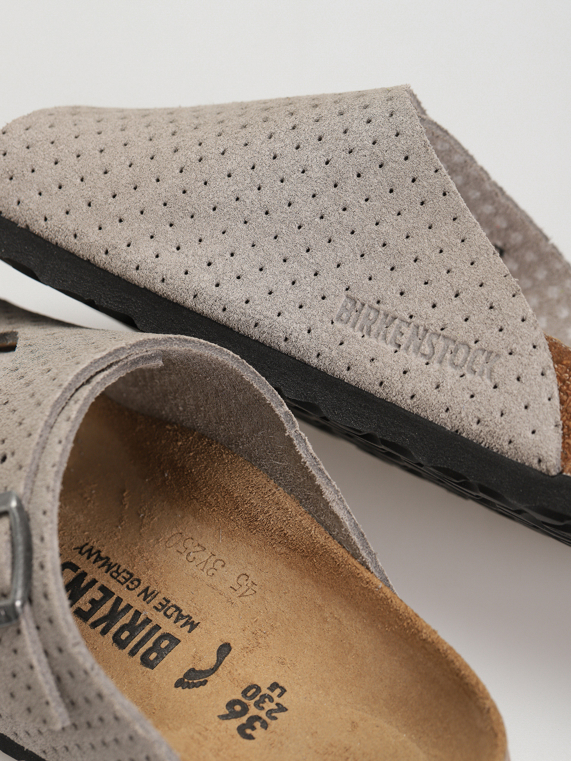 Klapki Birkenstock Zurich Suede Embossed Narrow Wmn (emboss dots stone coin)