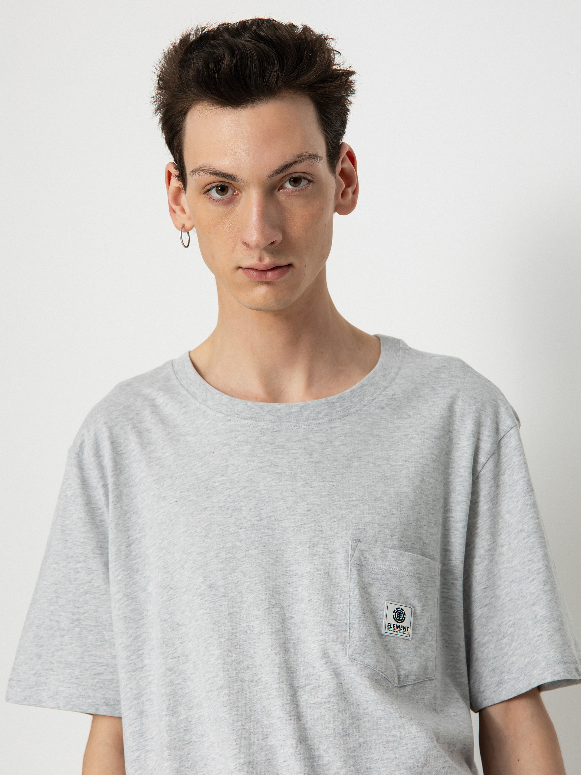 T-shirt Element Basic Pocket Label (mid grey heather)