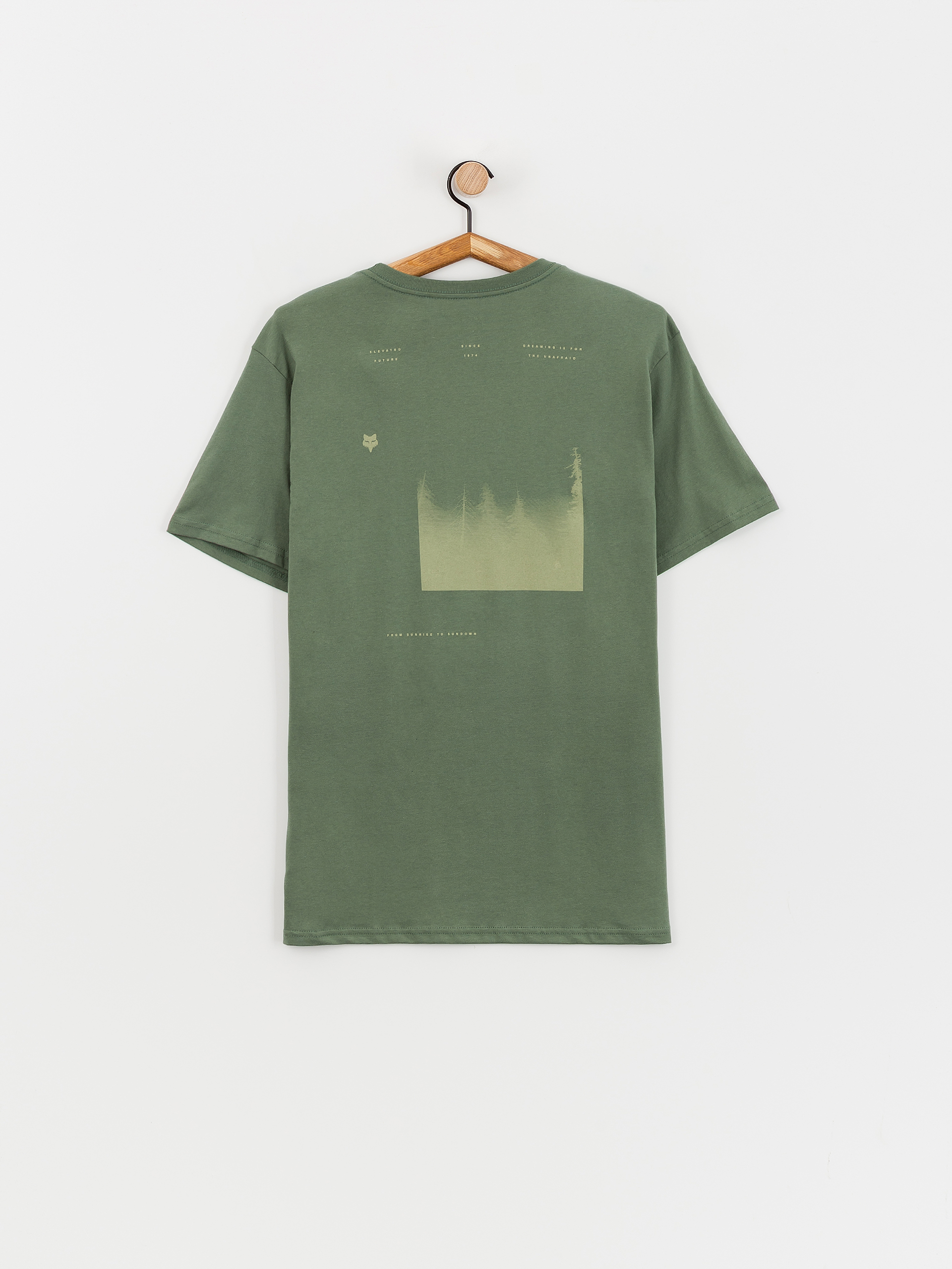 T-shirt Fox Sipping Prem (hunter green)