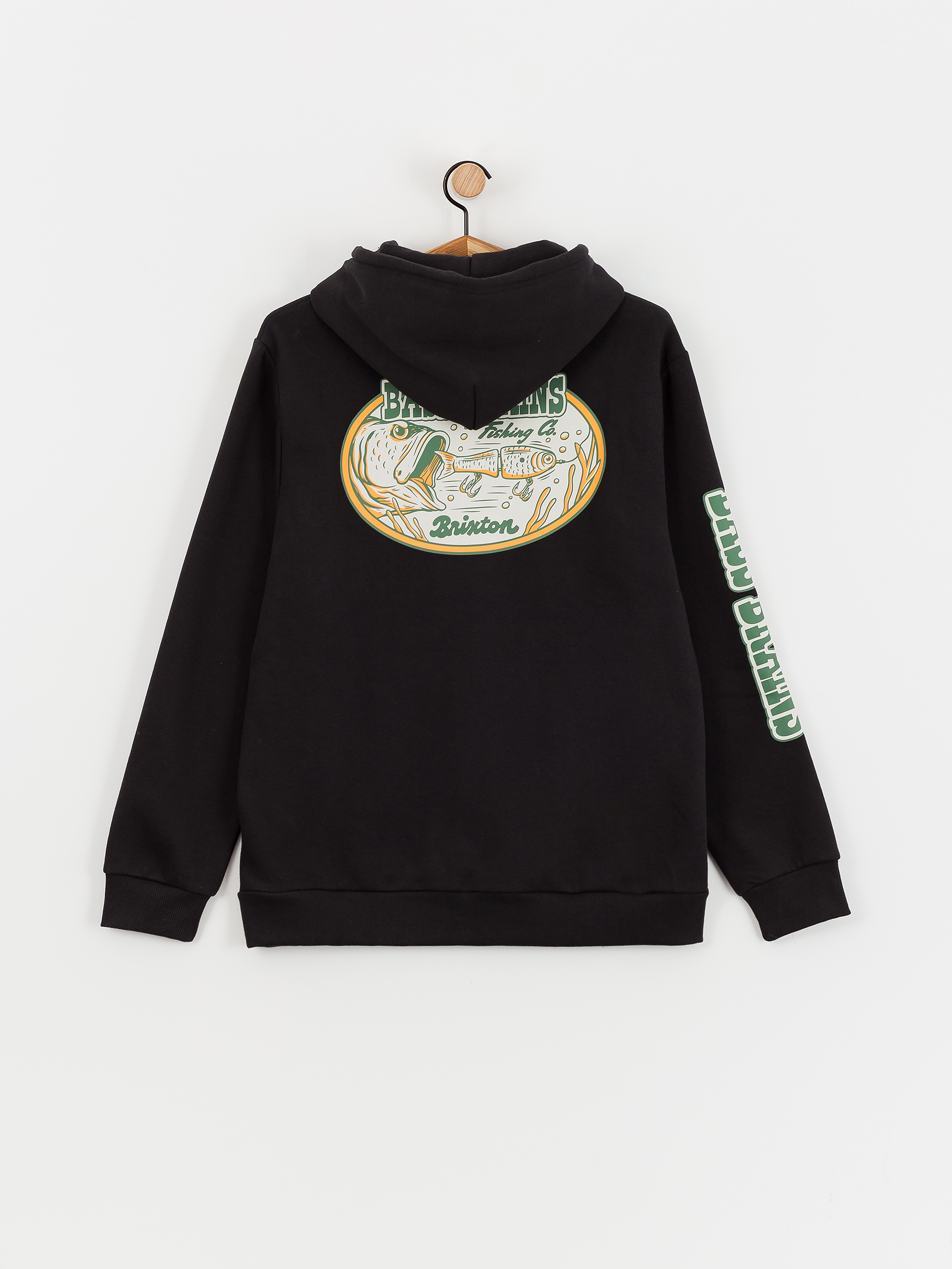 Bluza z kapturem Brixton Bass Brains Swim HD (black)