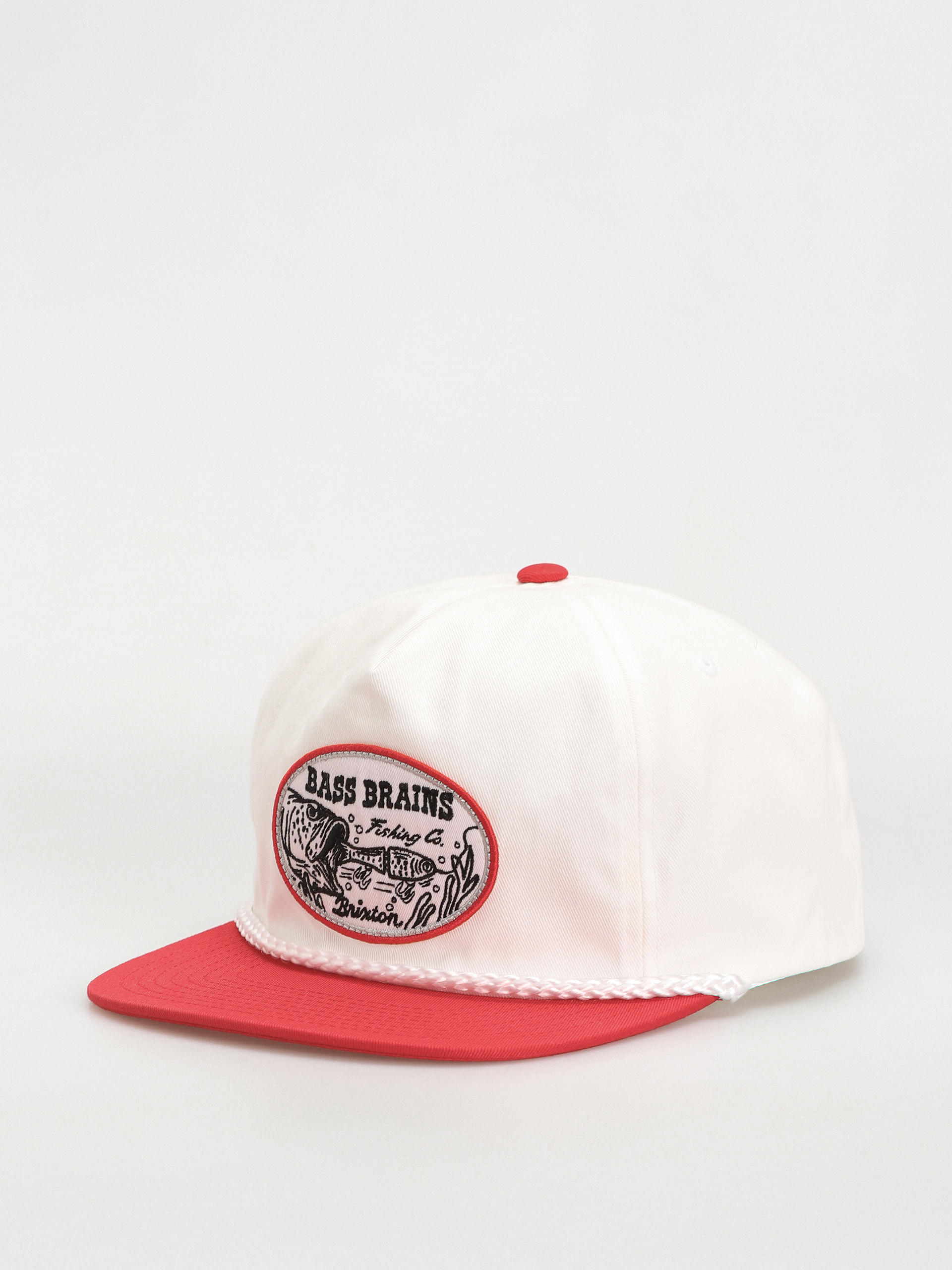 Czapka z daszkiem Brixton Bass Brains Swim Hp Snapback (white/red)