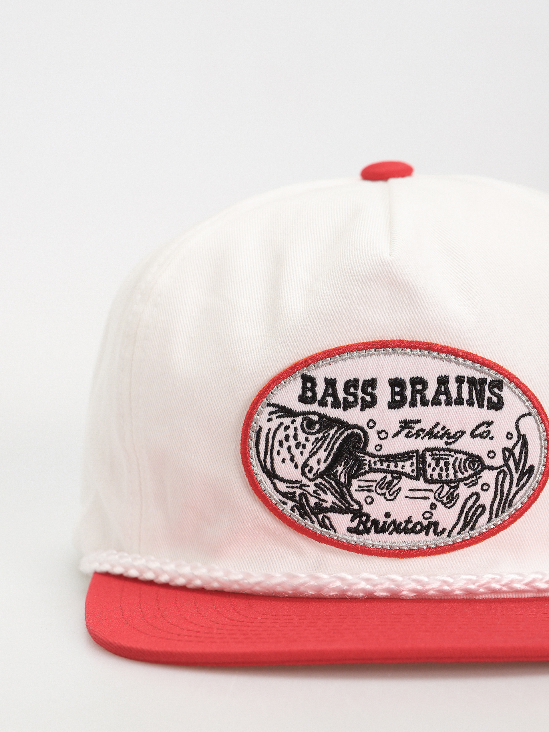 Czapka z daszkiem Brixton Bass Brains Swim Hp Snapback (white/red)