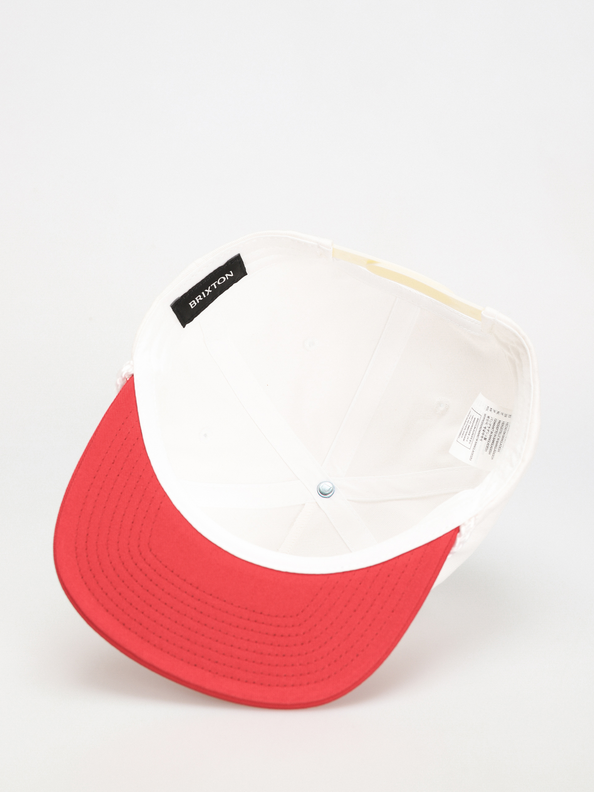 Czapka z daszkiem Brixton Bass Brains Swim Hp Snapback (white/red)