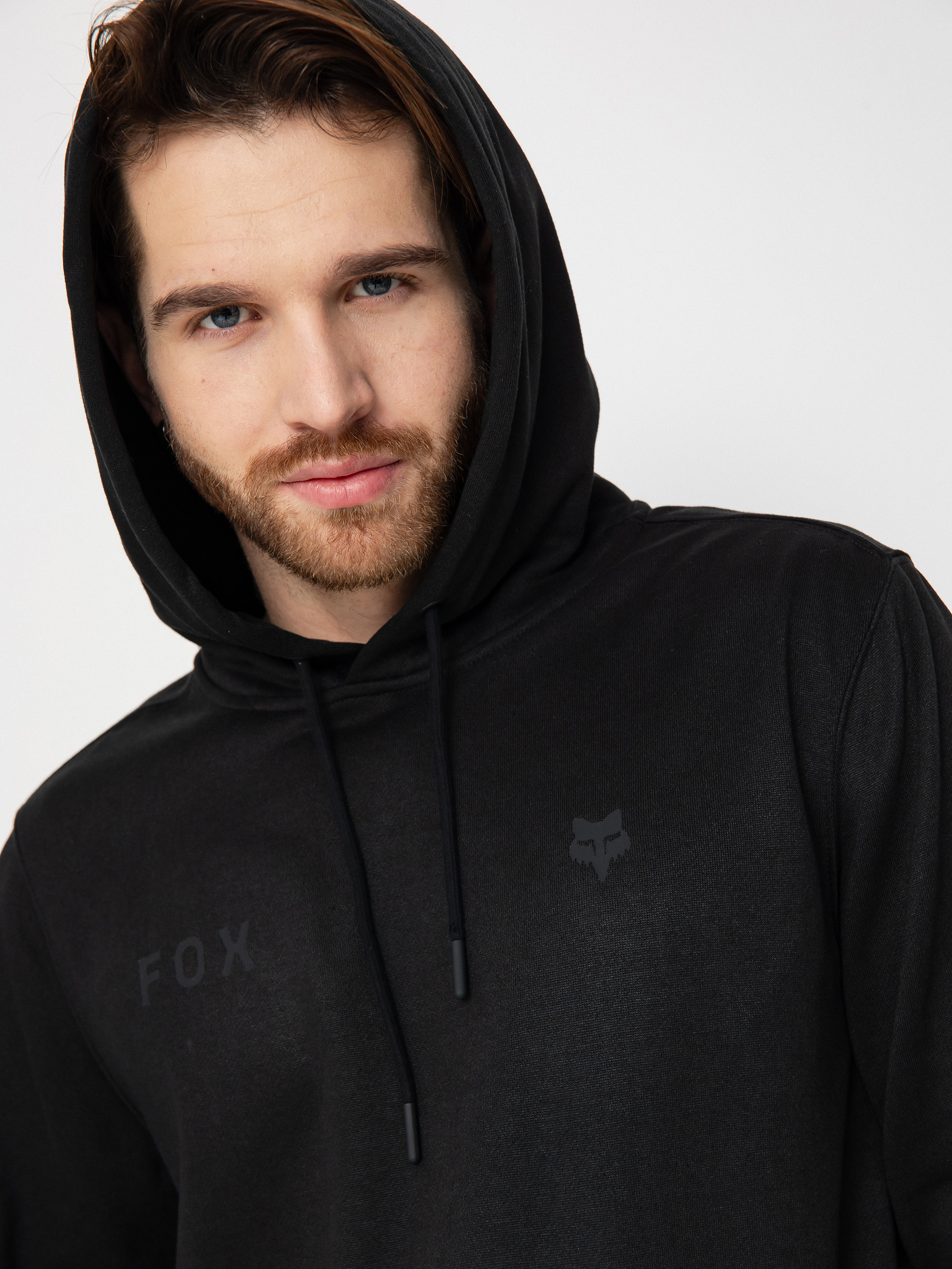 Bluza z kapturem Fox Wordmark HD (black)