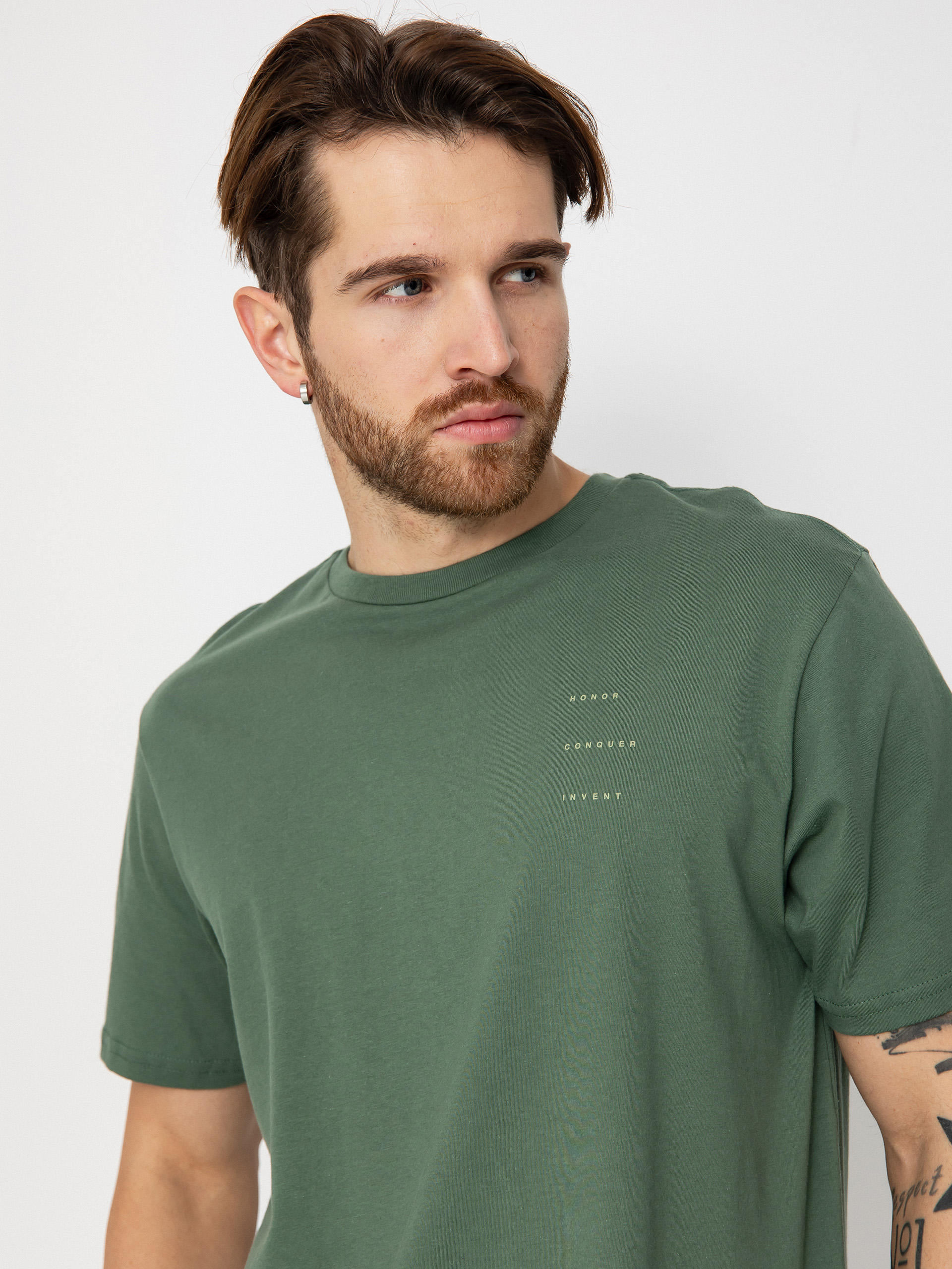 T-shirt Fox Sipping Prem (hunter green)