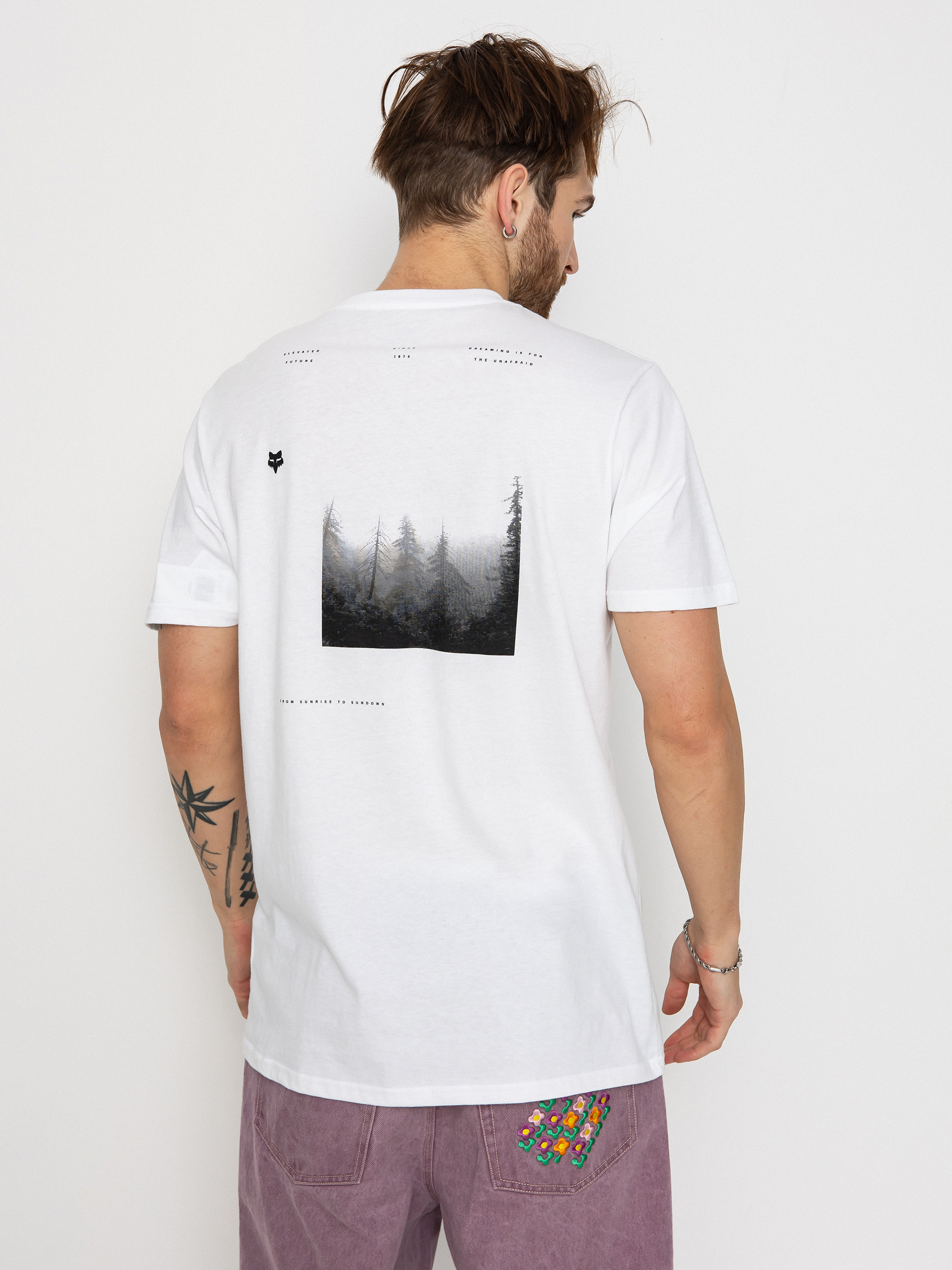 T-shirt Fox Sipping Prem (white)