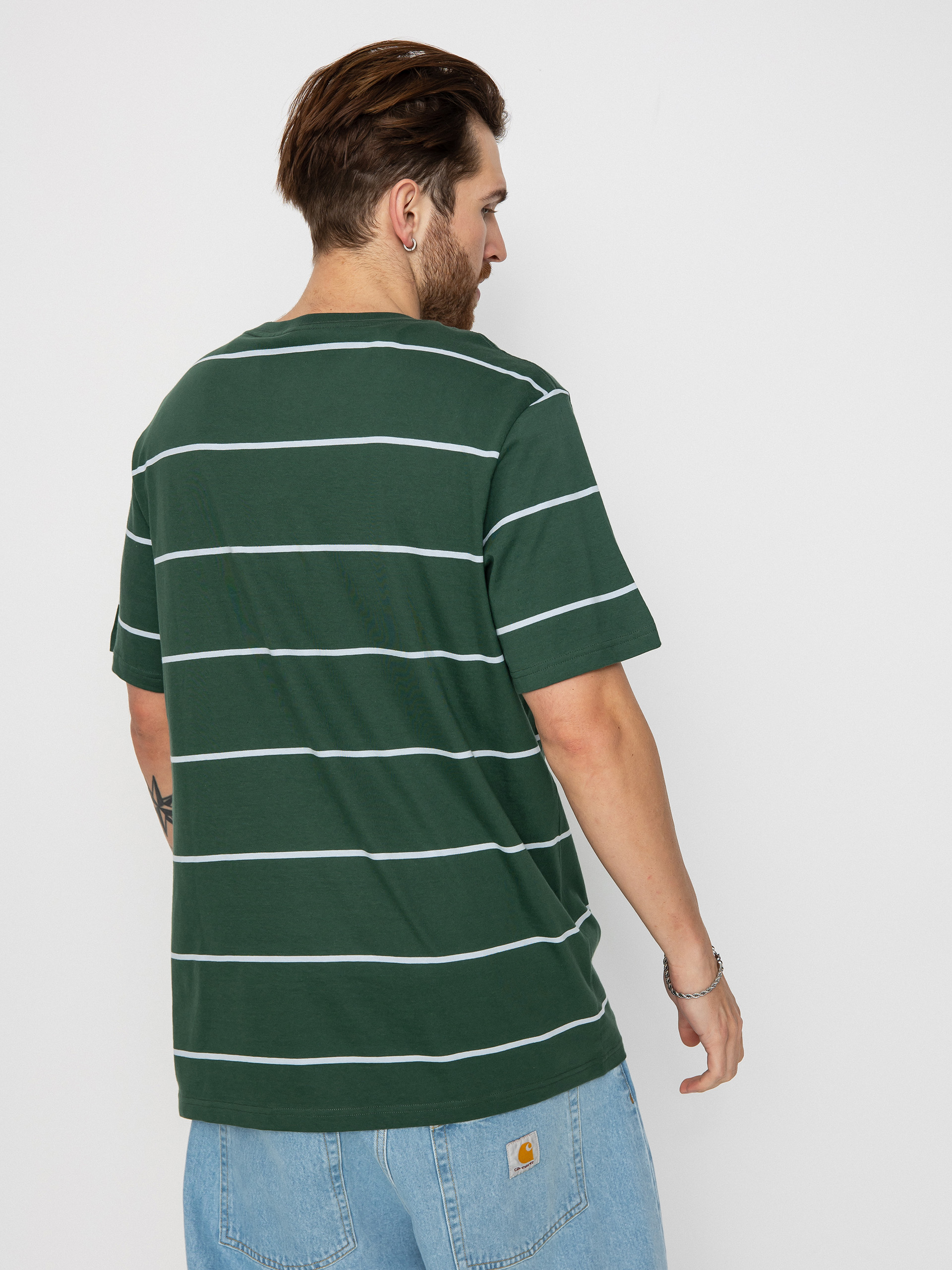 T-shirt Element Basic Pocket Label (garden topiary stripes)