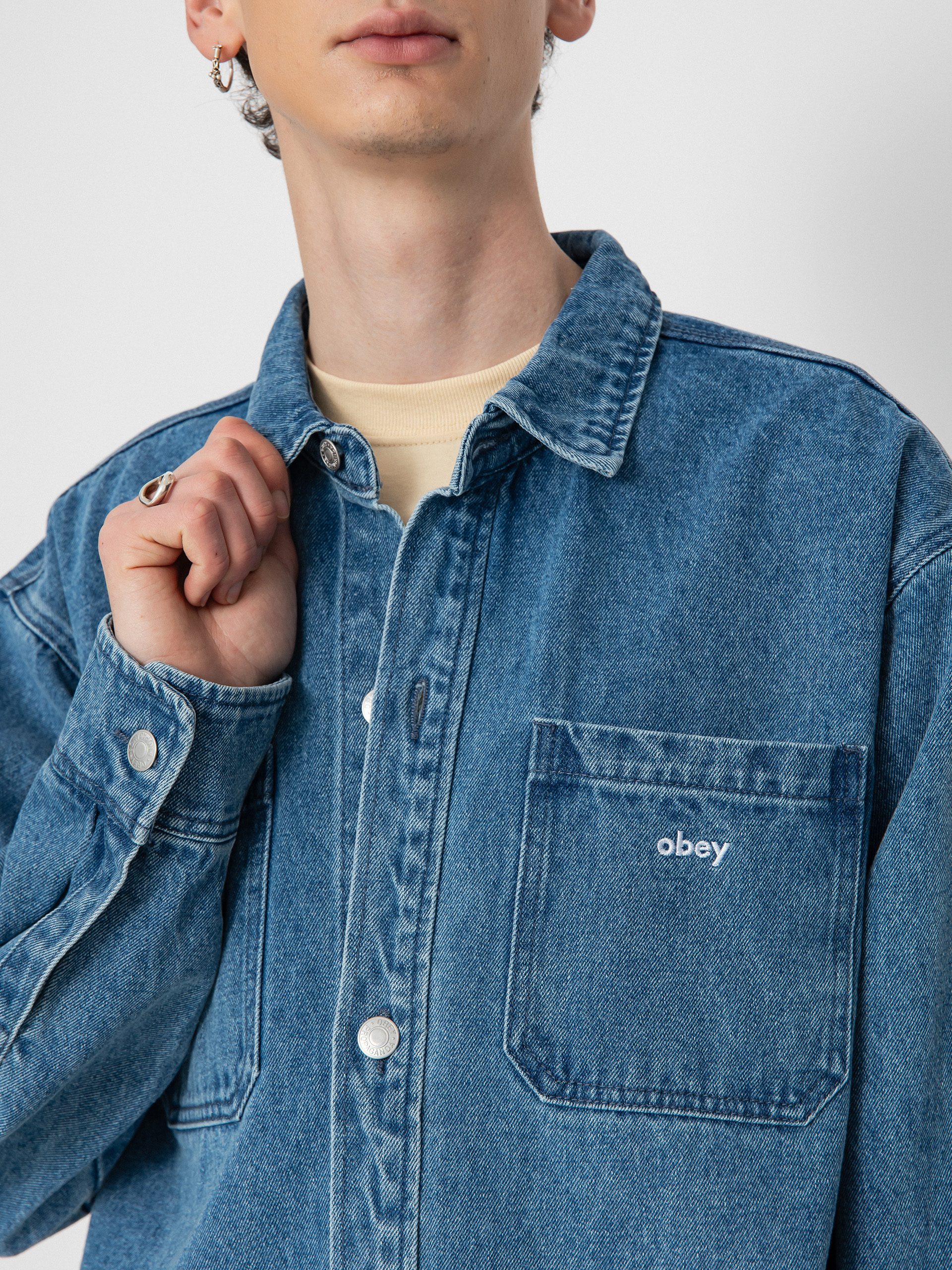 Kurtka OBEY Winston (light indigo)