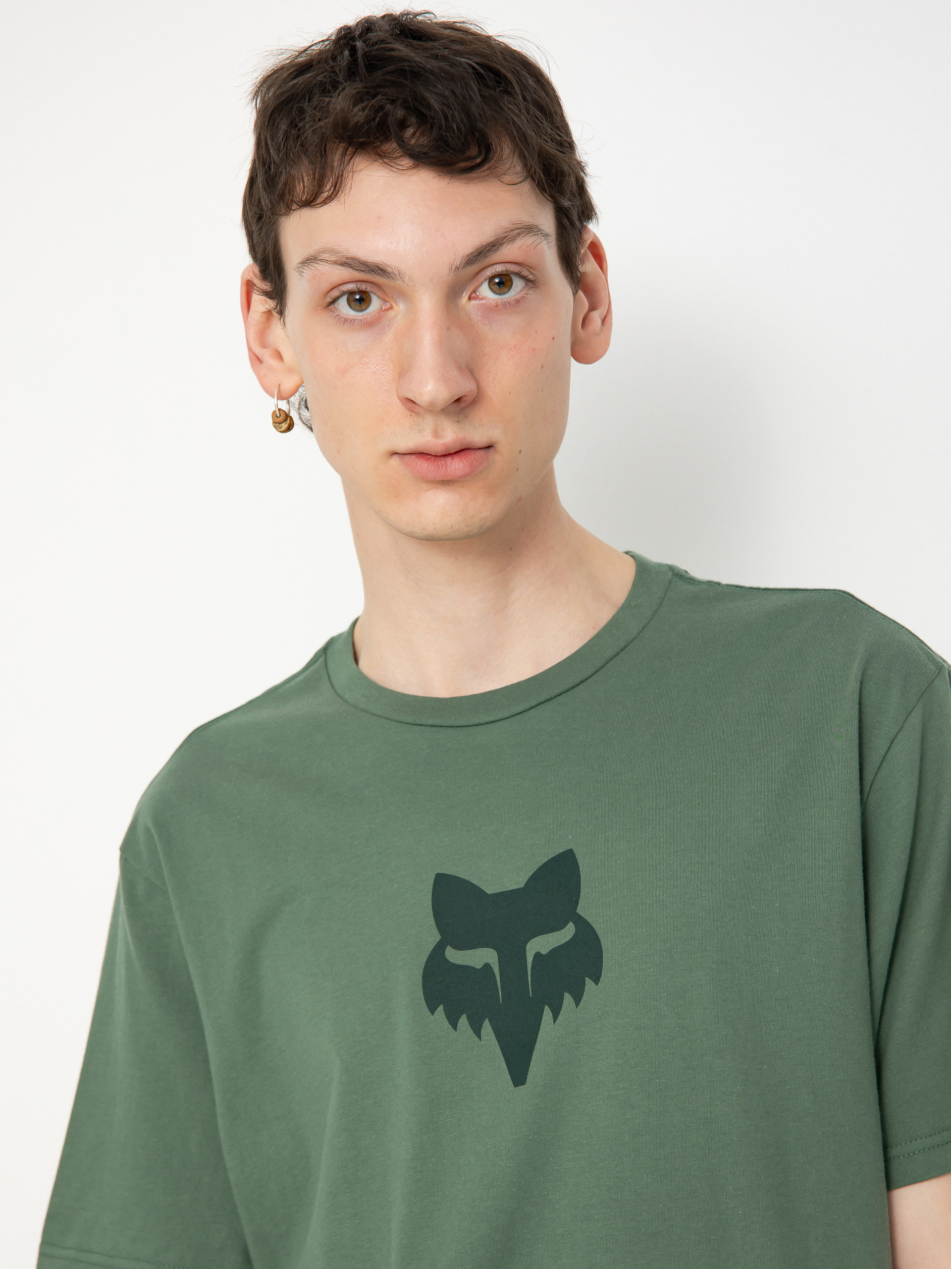 T-shirt Fox Fox Head Prem (hunter green)