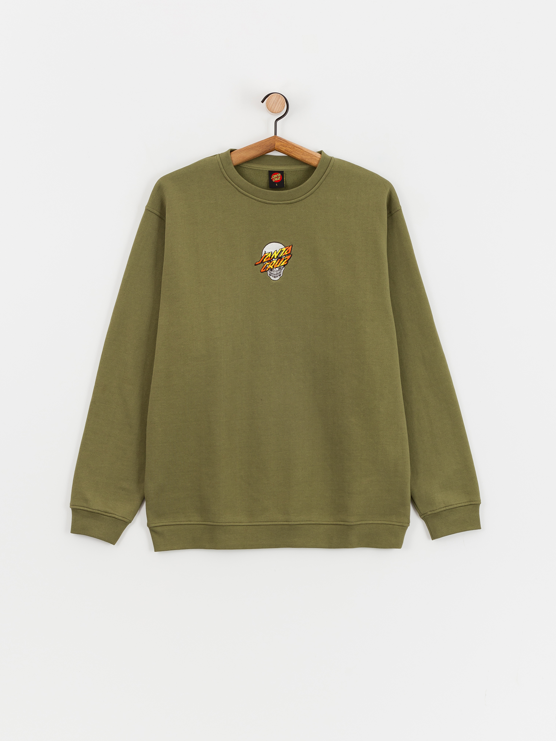 Bluza Santa Cruz Dressen Skull Dot Front Crew (sea kelp)