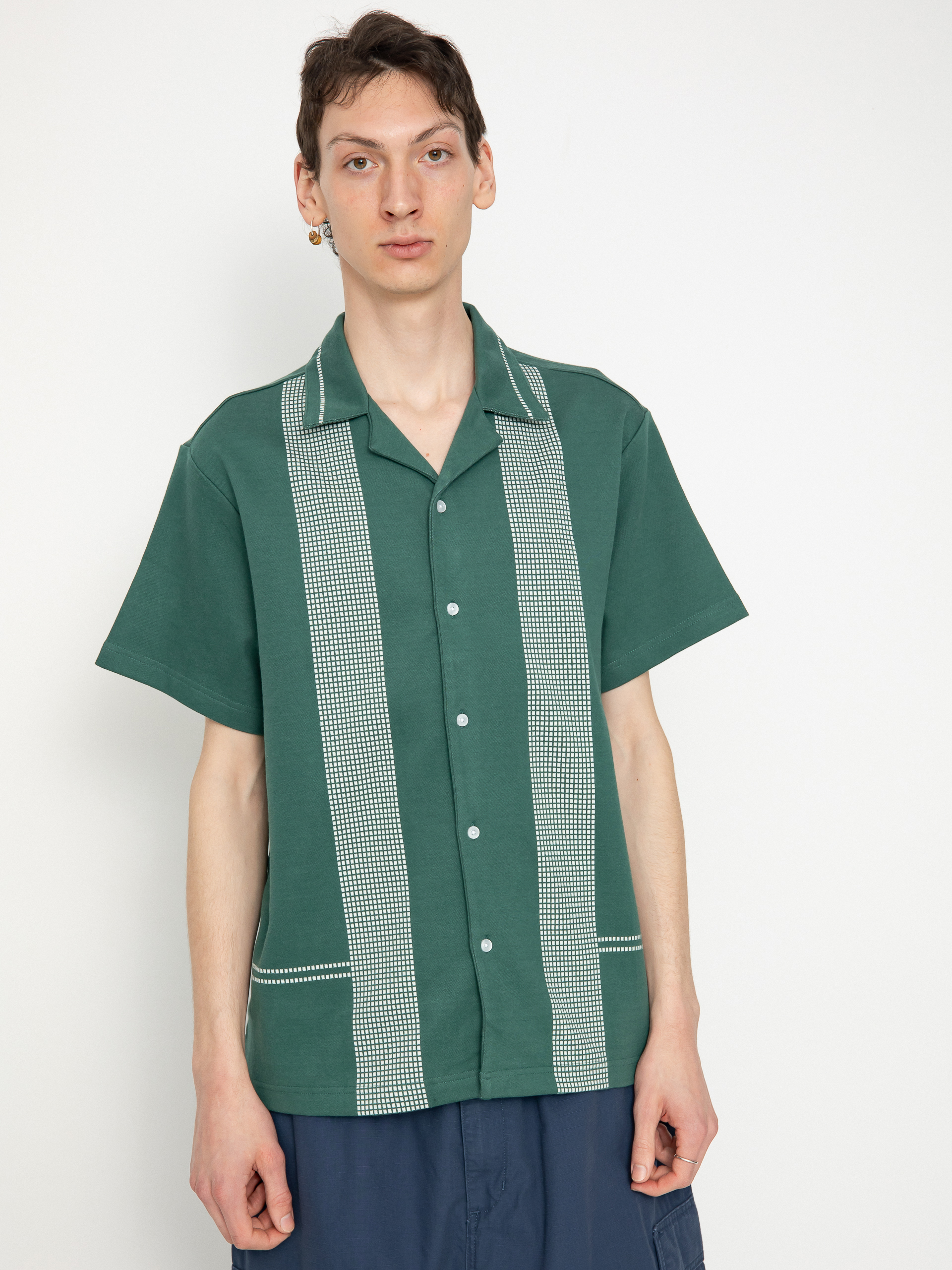 Koszula Brixton Bunker Jacquard (trekking green)