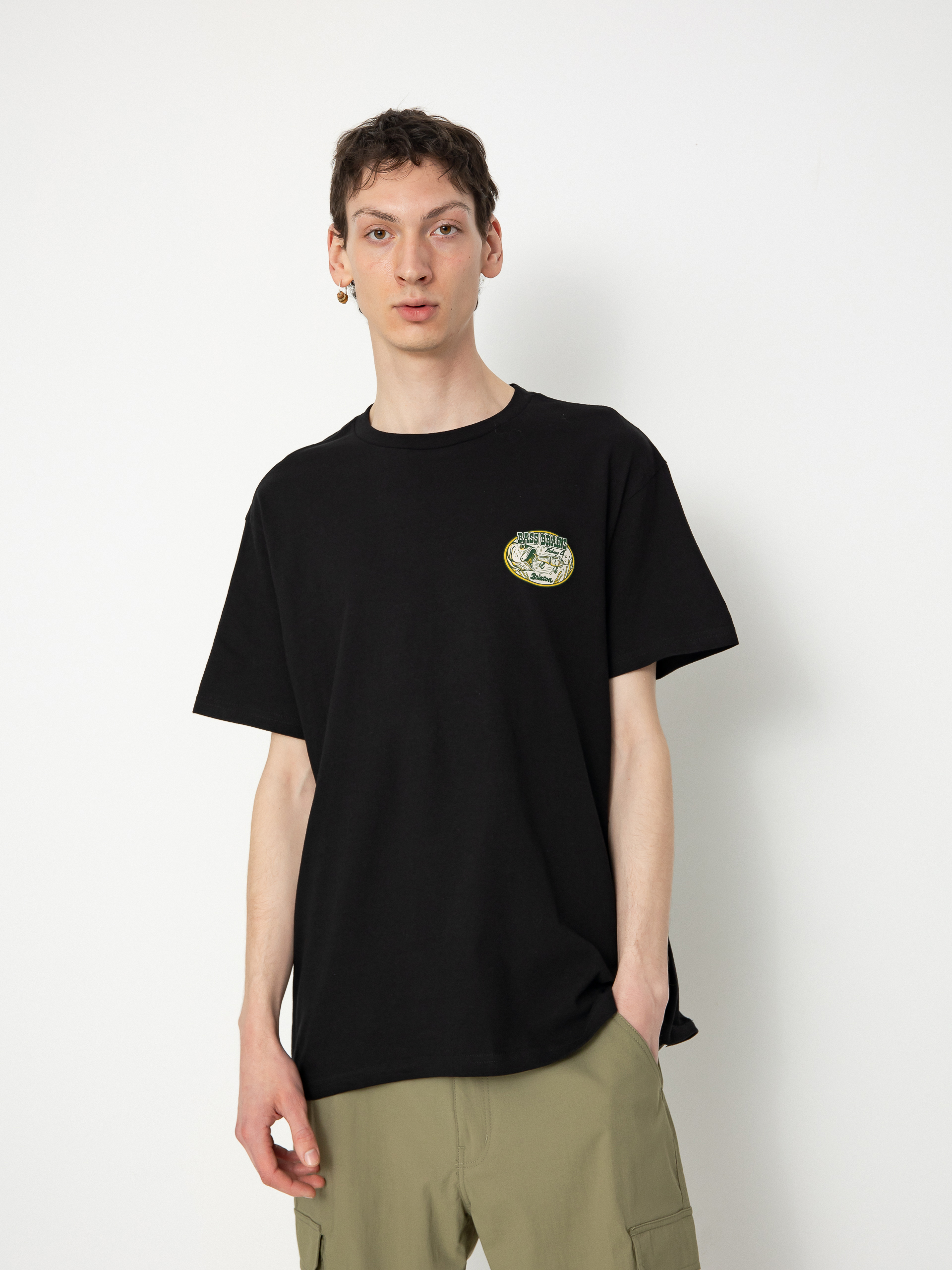 T-shirt Brixton Bass Brains Swim Stt - czarny (black)