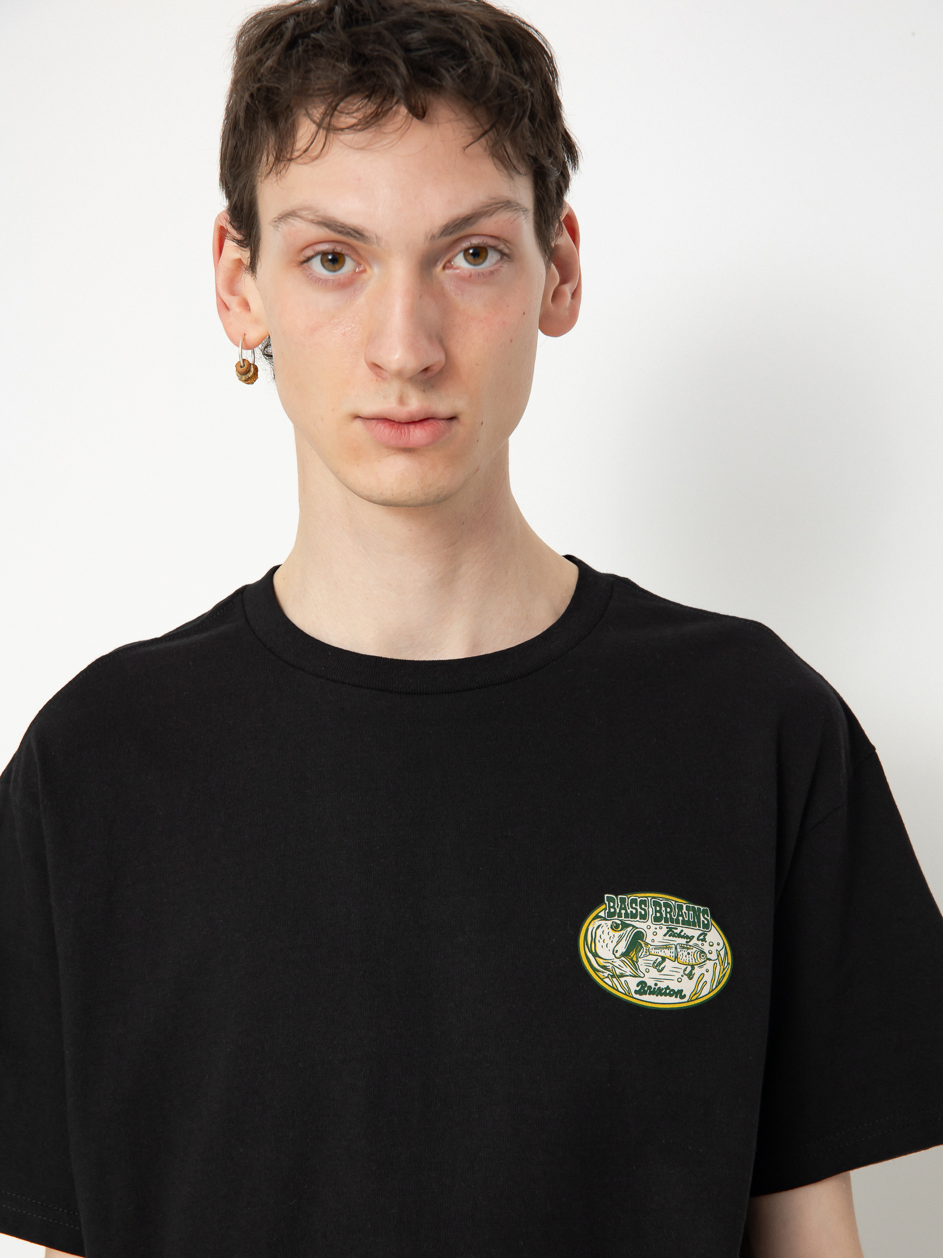 T-shirt Brixton Bass Brains Swim Stt - czarny (black)
