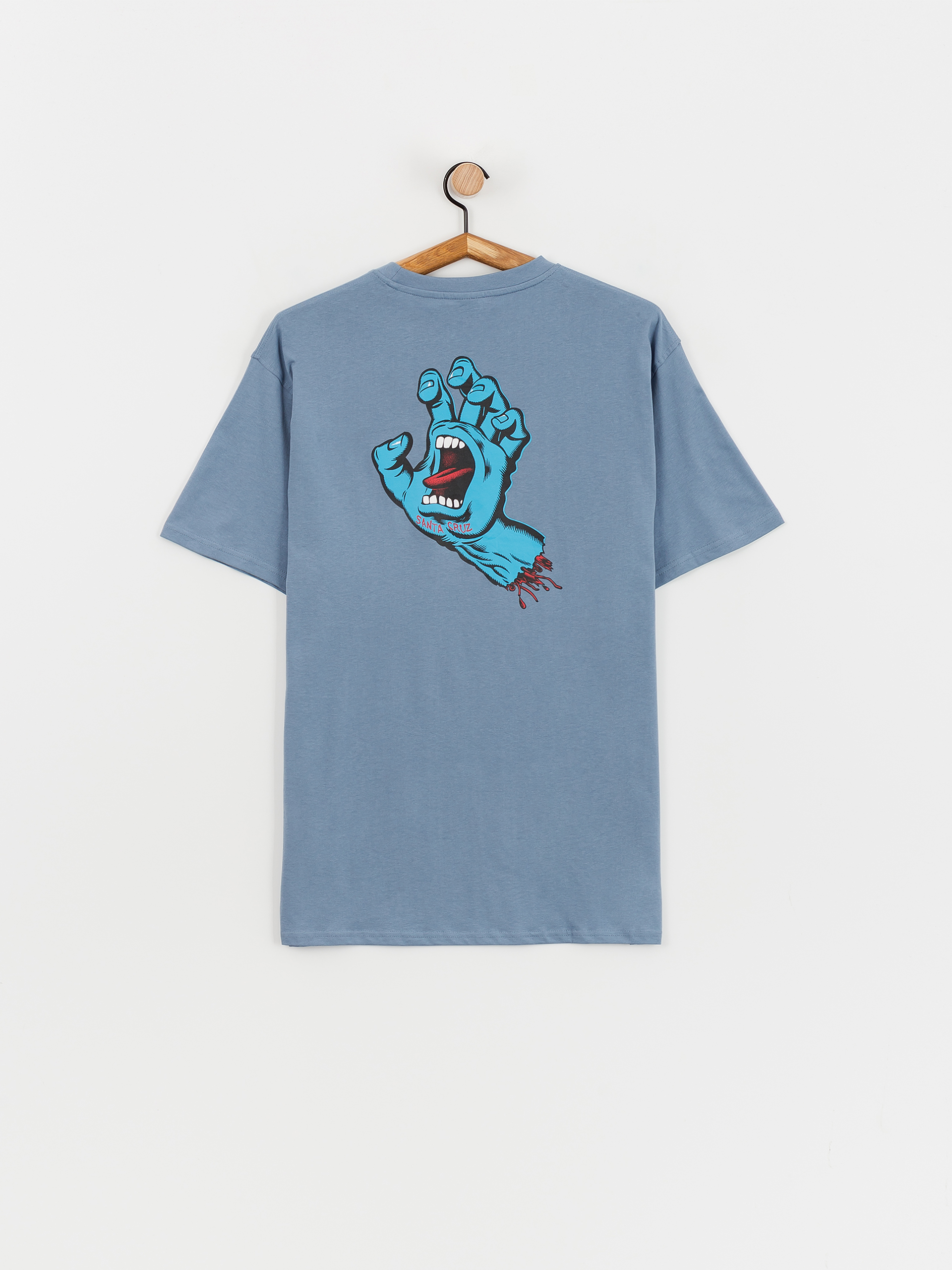 T-shirt Santa Cruz Screaming Hand Chest (dusty blue)