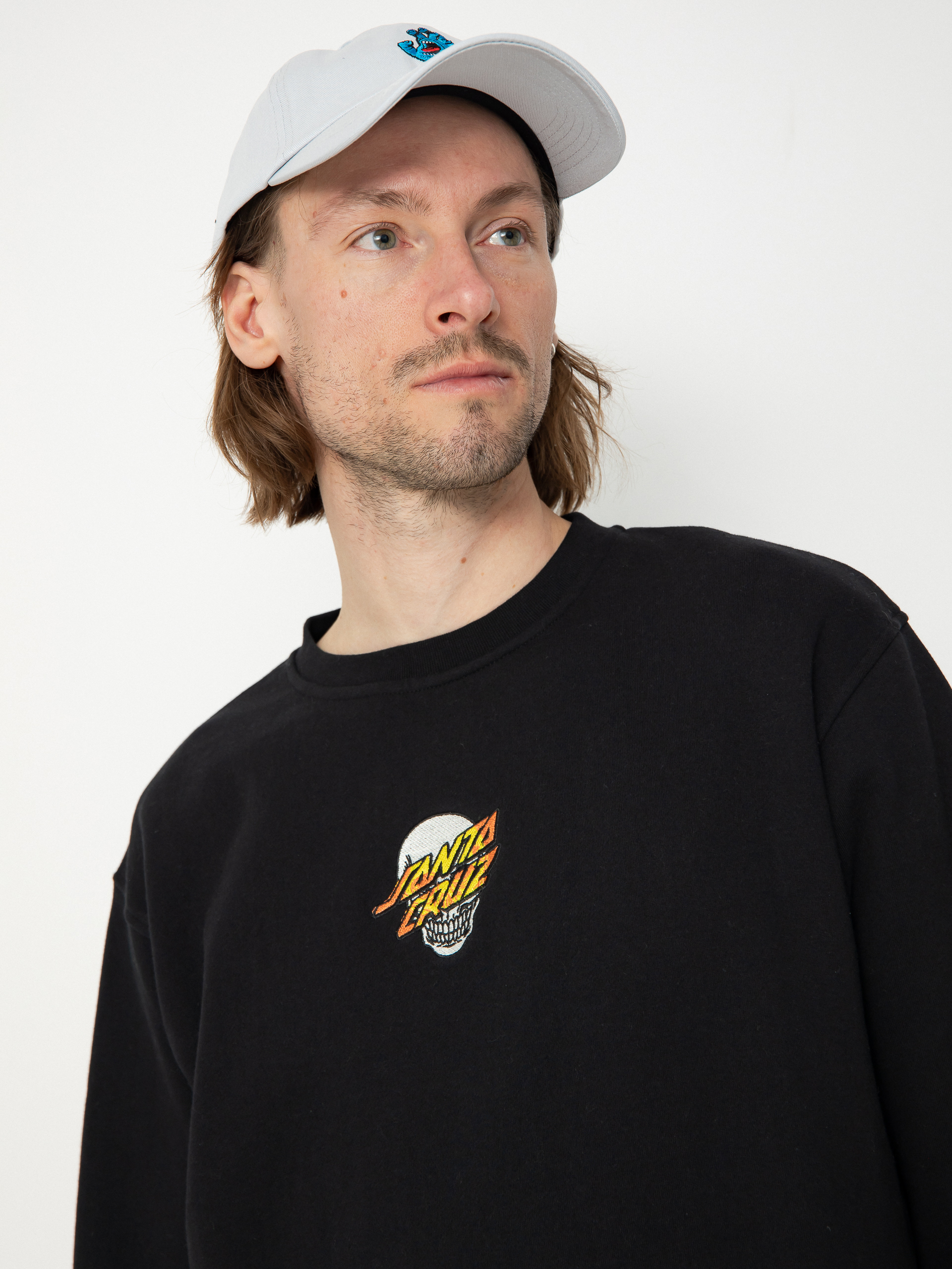 Bluza Santa Cruz Dressen Skull Dot Front Crew (black)