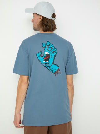 T-shirt Santa Cruz Screaming Hand Chest (dusty blue)