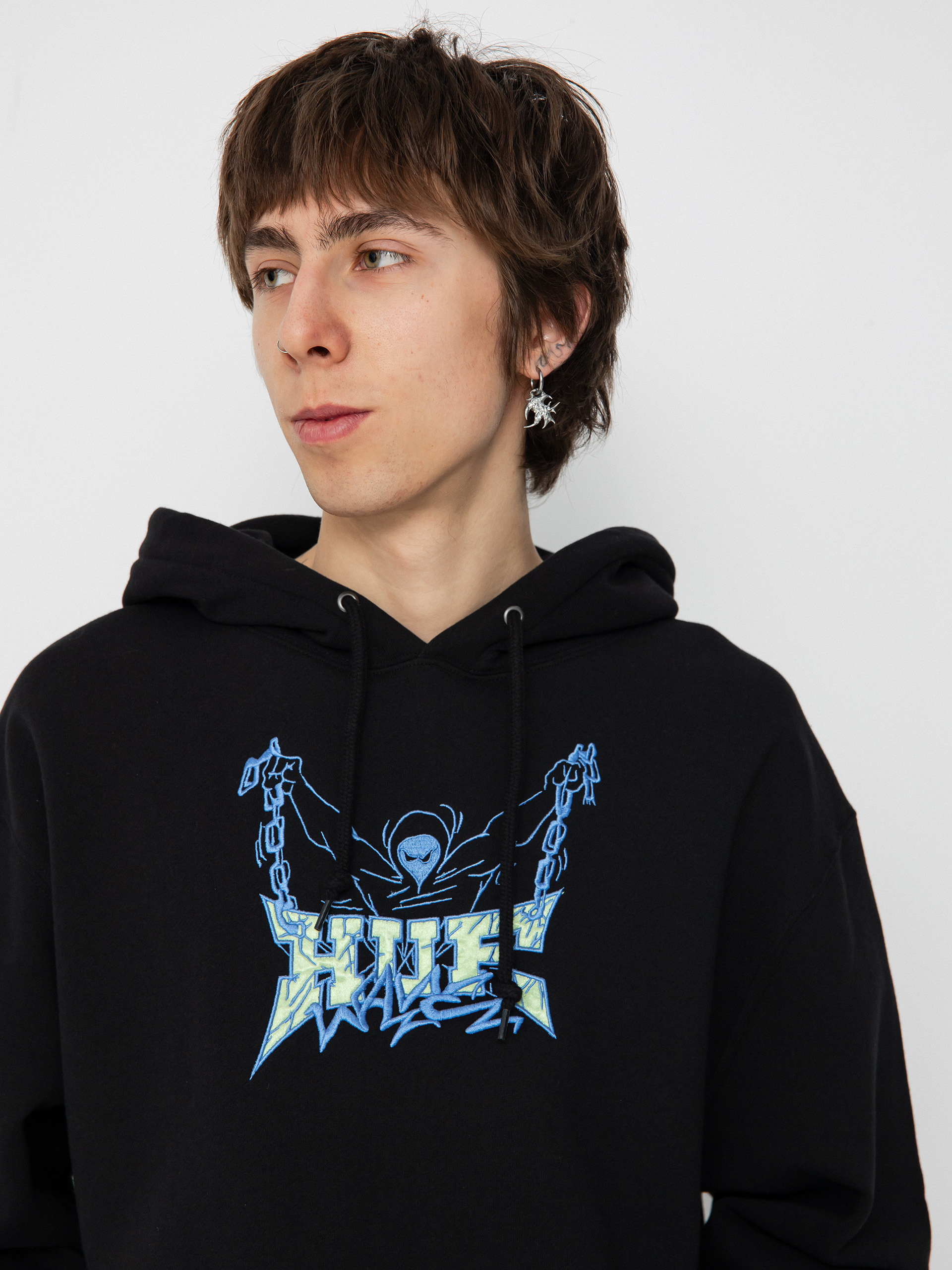 Bluza z kapturem HUF Zine HD (black)